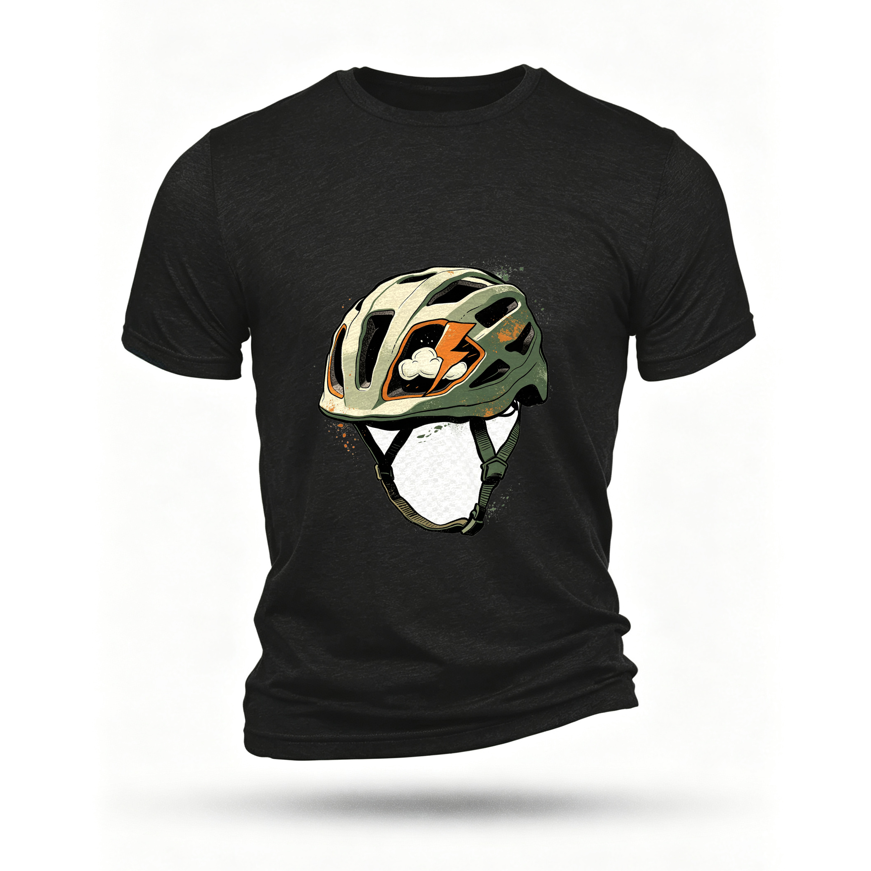 Black T-shirt, front print