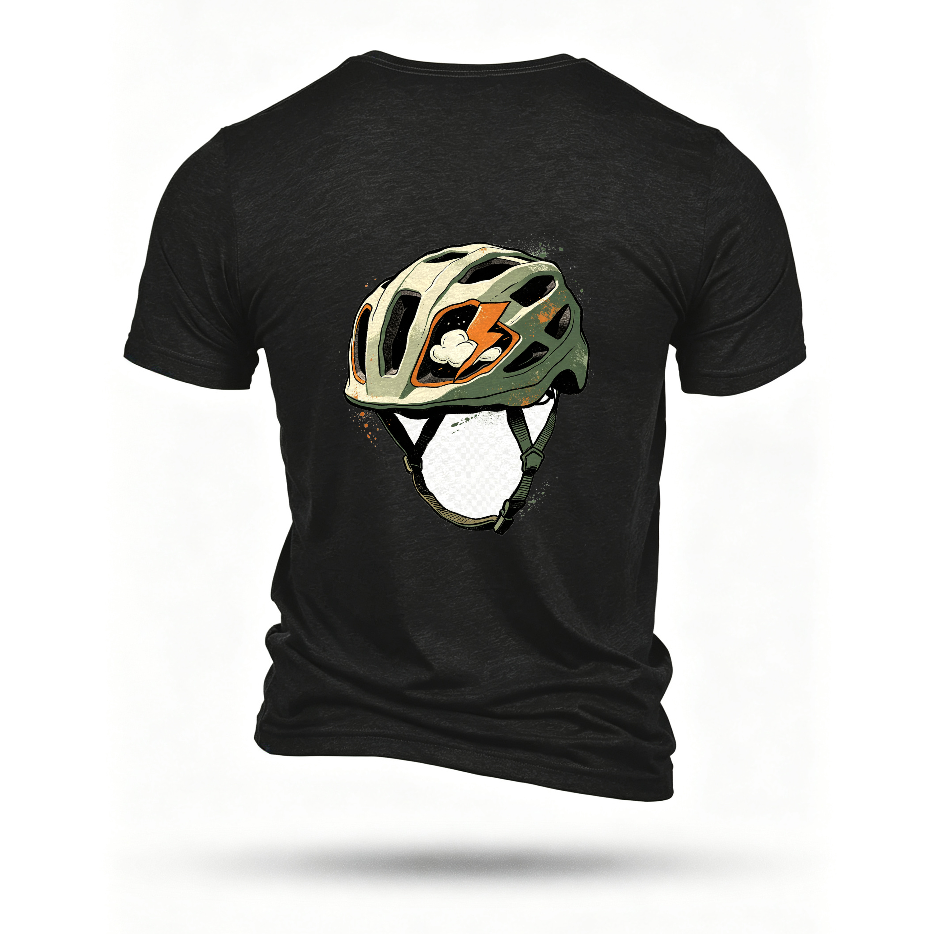 Black T-shirt, back print