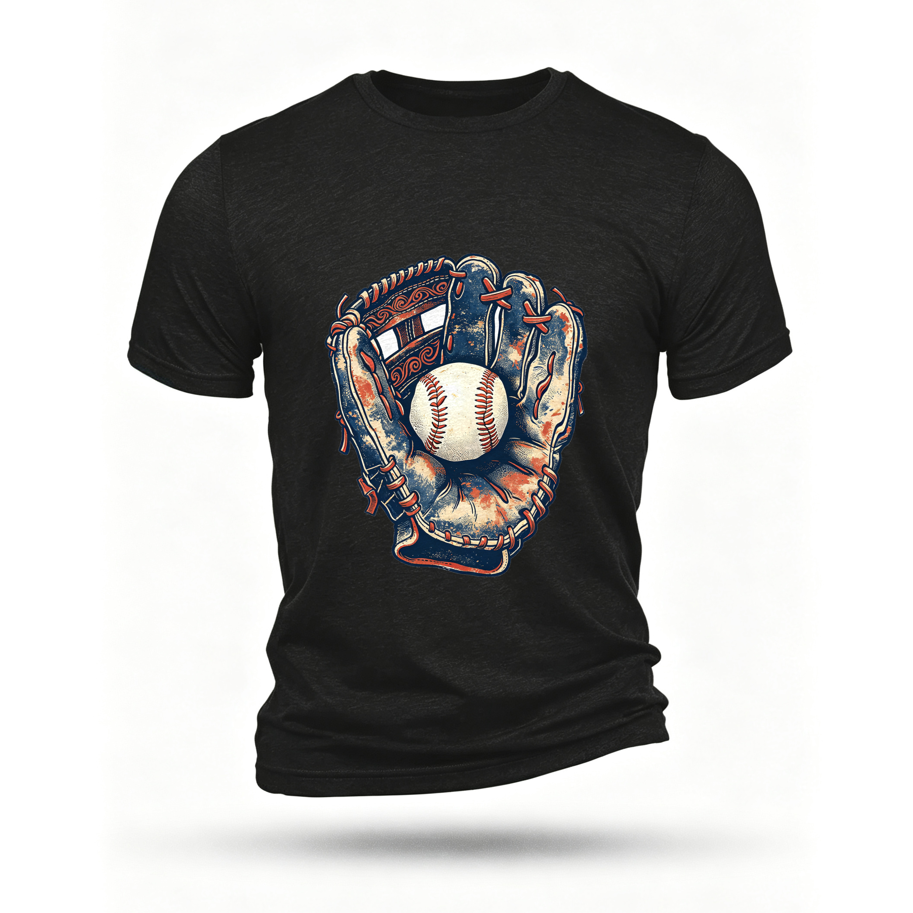 Black T-shirt, front print
