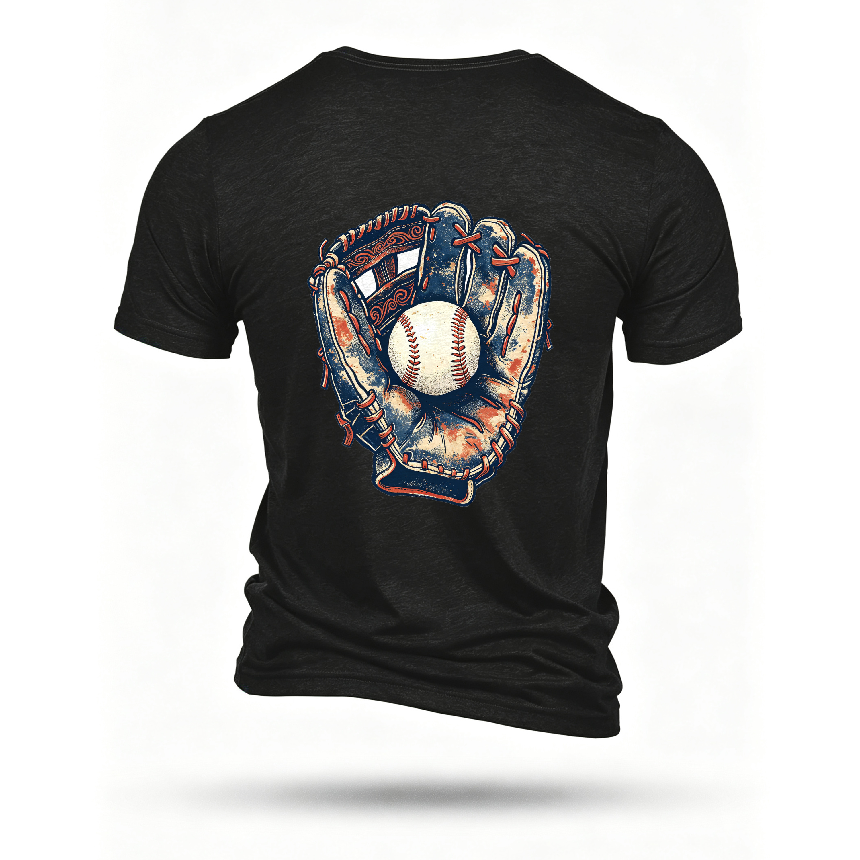 Black T-shirt, back print