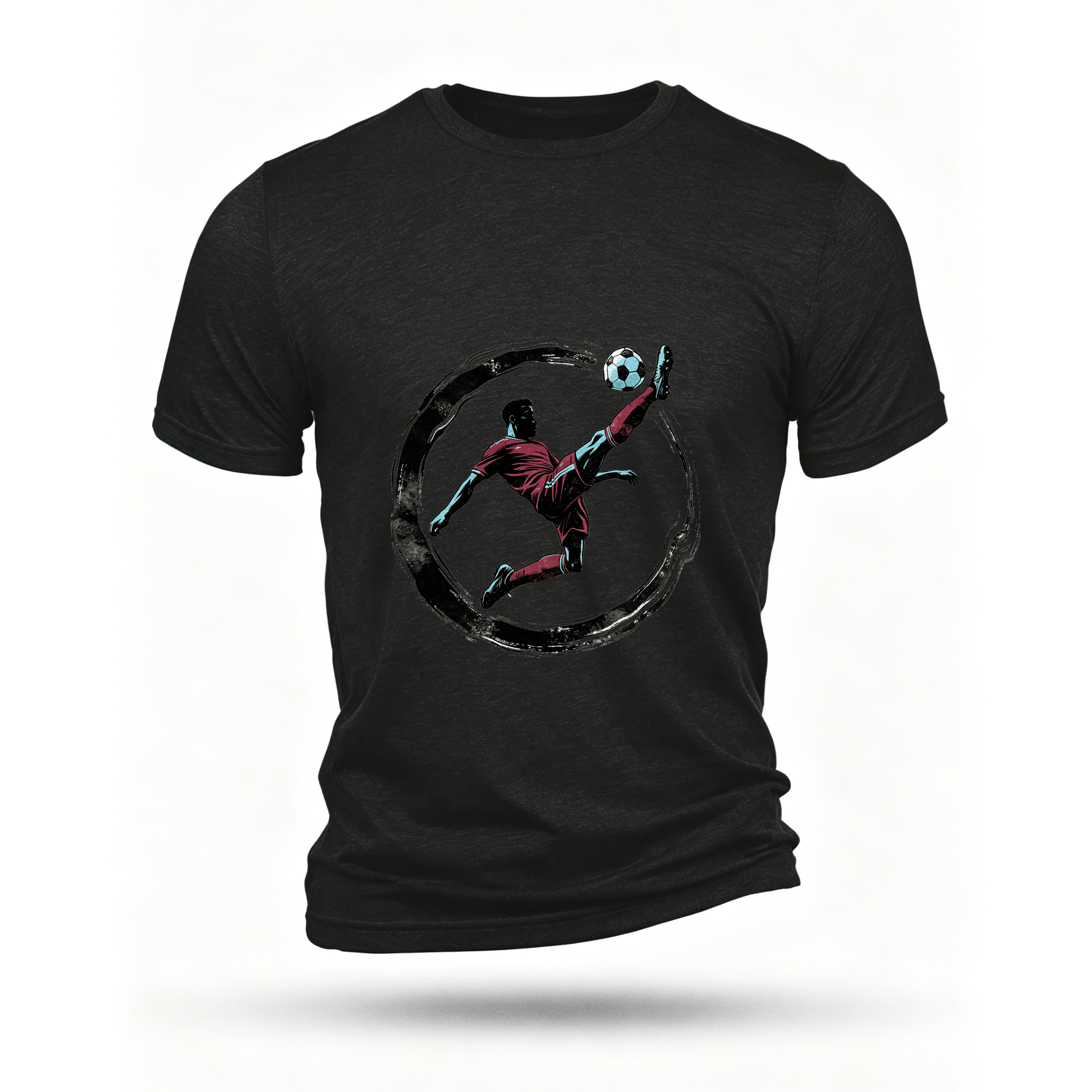 Black T-shirt, front print