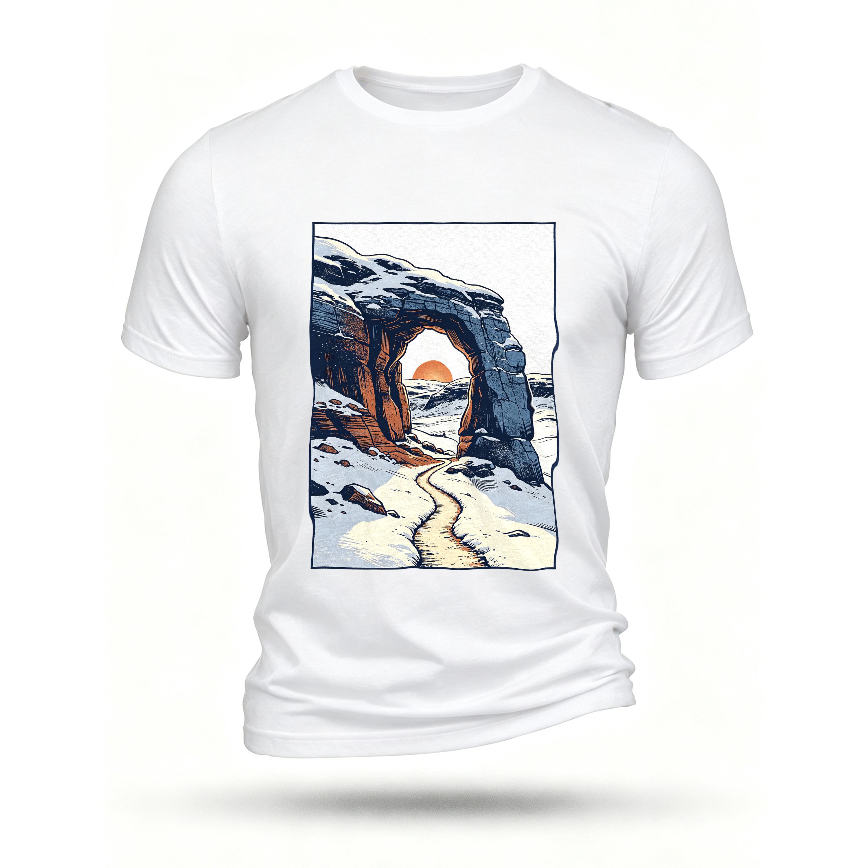 White T-shirt, front print