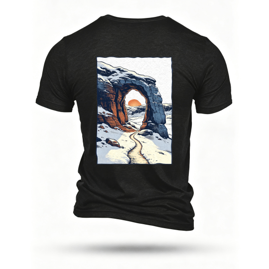 Black T-shirt, back print