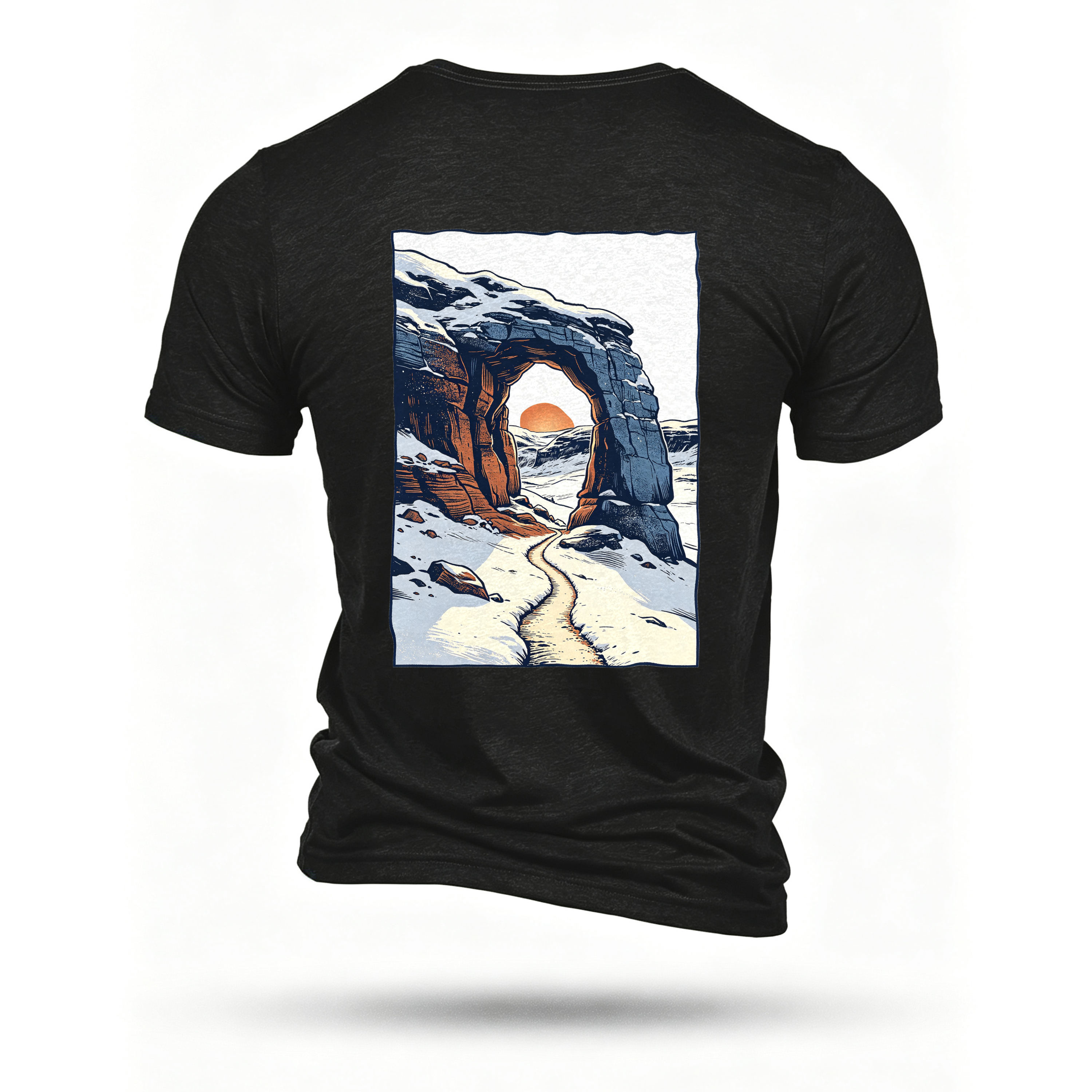 Black T-shirt, back print