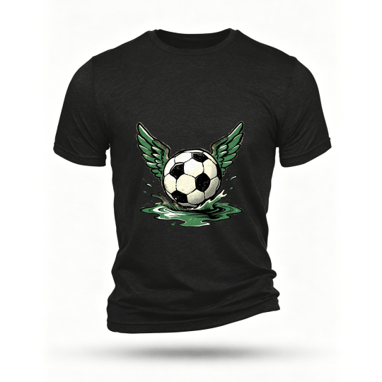 Black T-shirt, front print