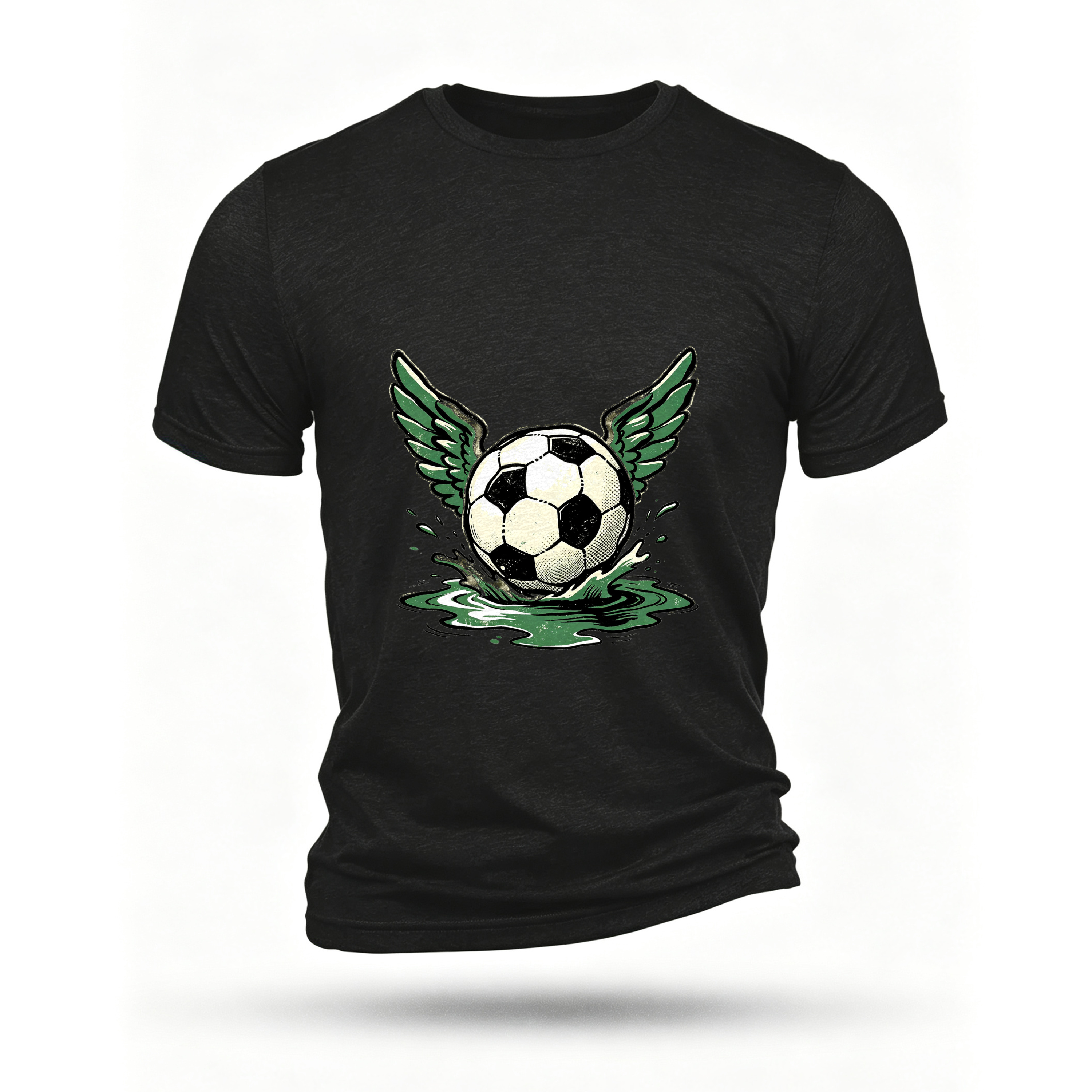 Black T-shirt, front print