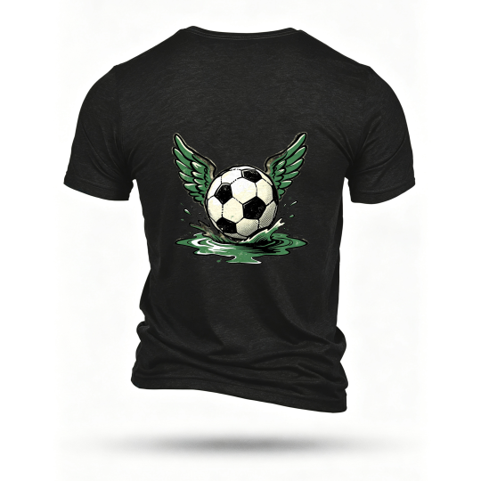 Black T-shirt, back print