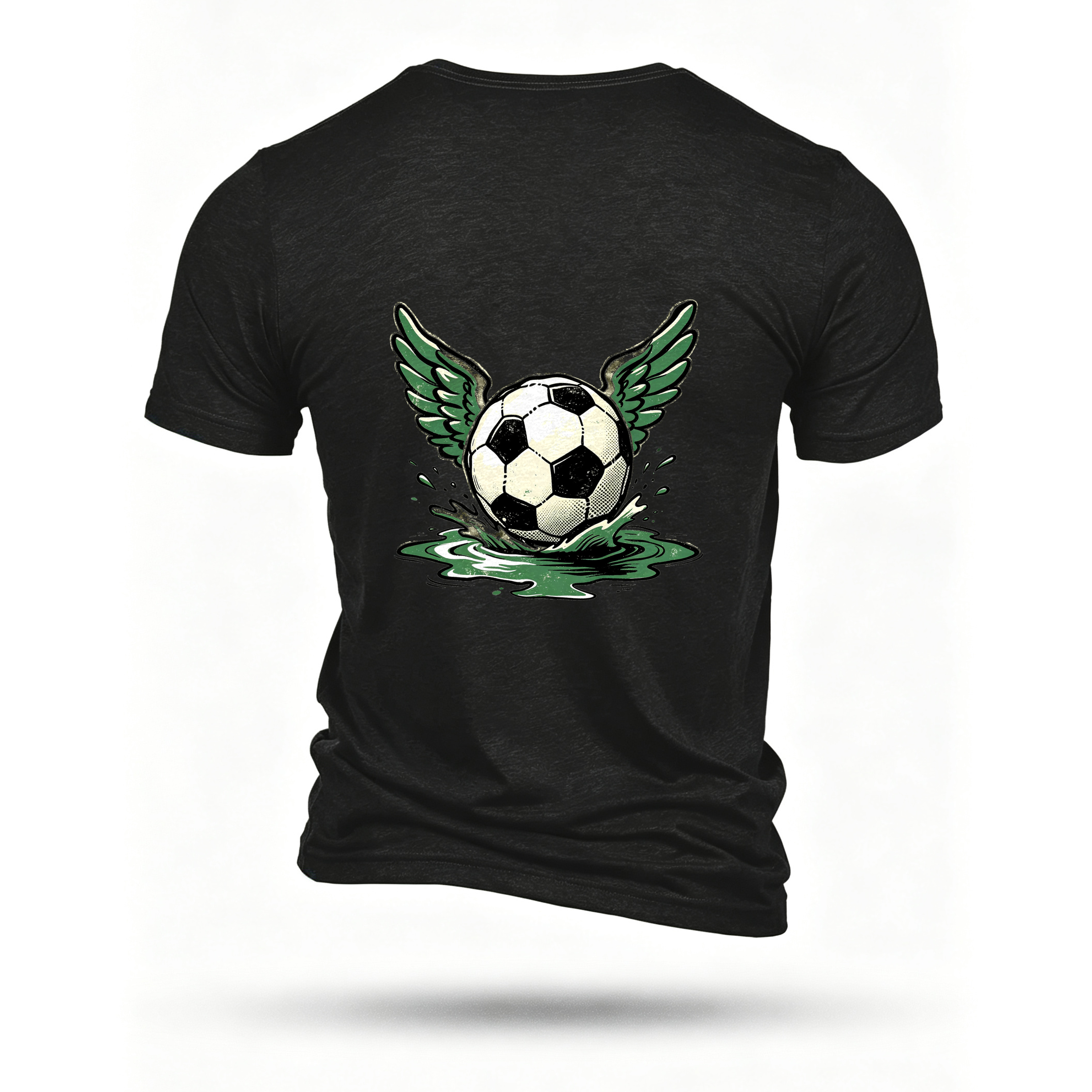 Black T-shirt, back print