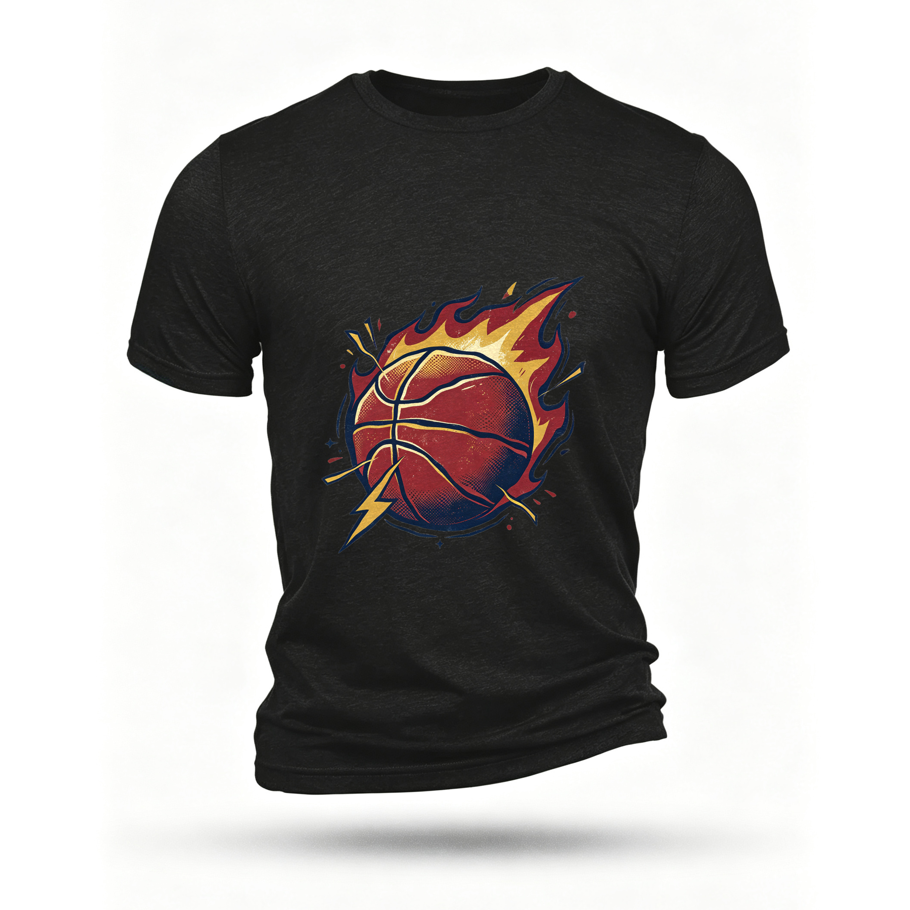Black T-shirt, front print