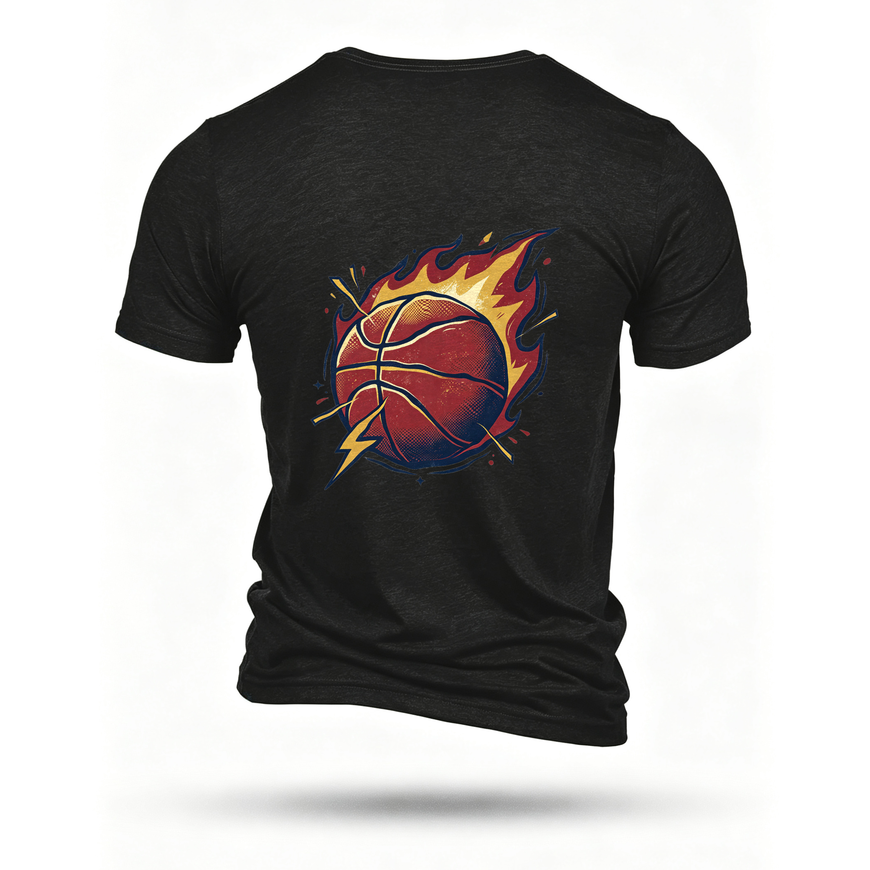 Black T-shirt, back print