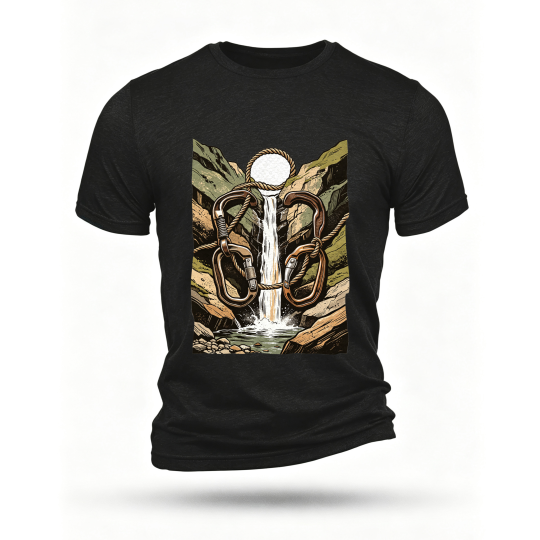 Black T-shirt, front print
