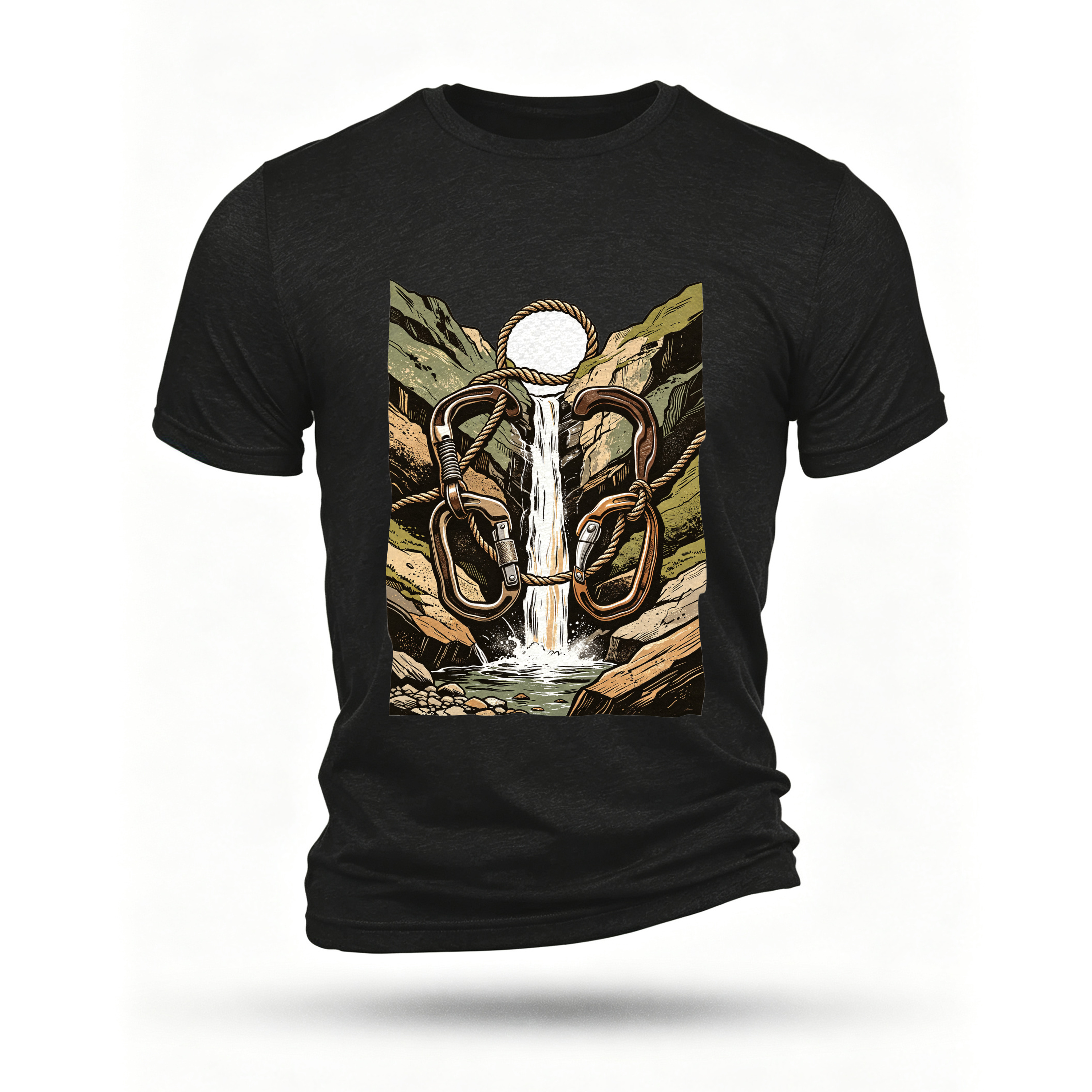 Black T-shirt, front print