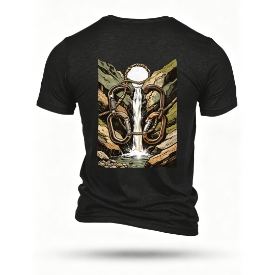 Black T-shirt, back print
