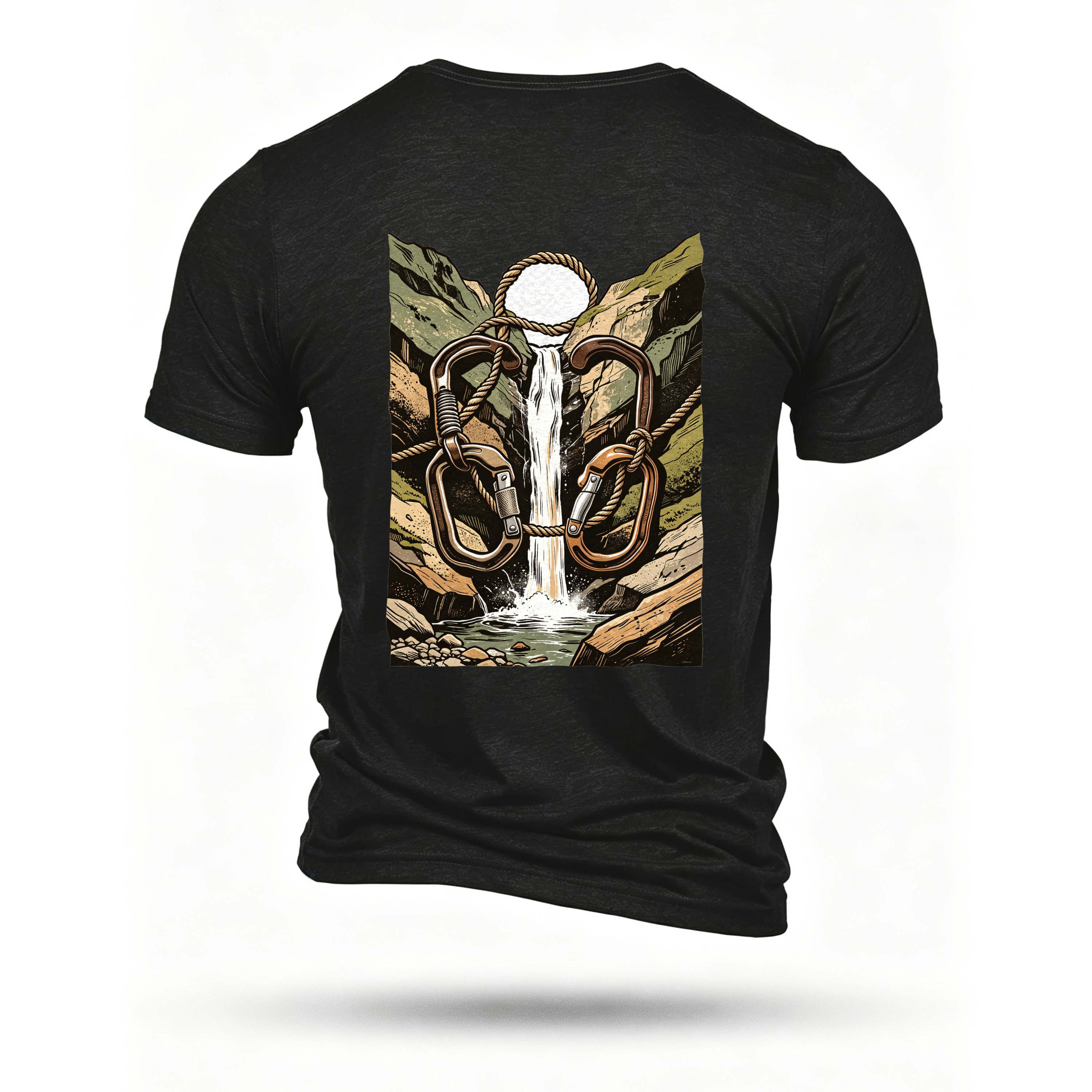 Black T-shirt, back print