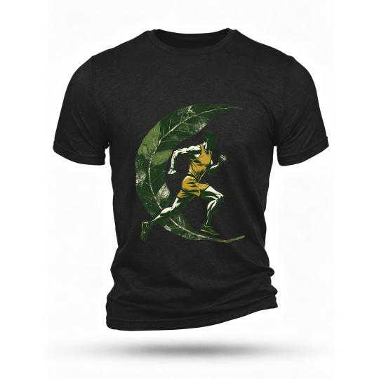 Black T-shirt, front print