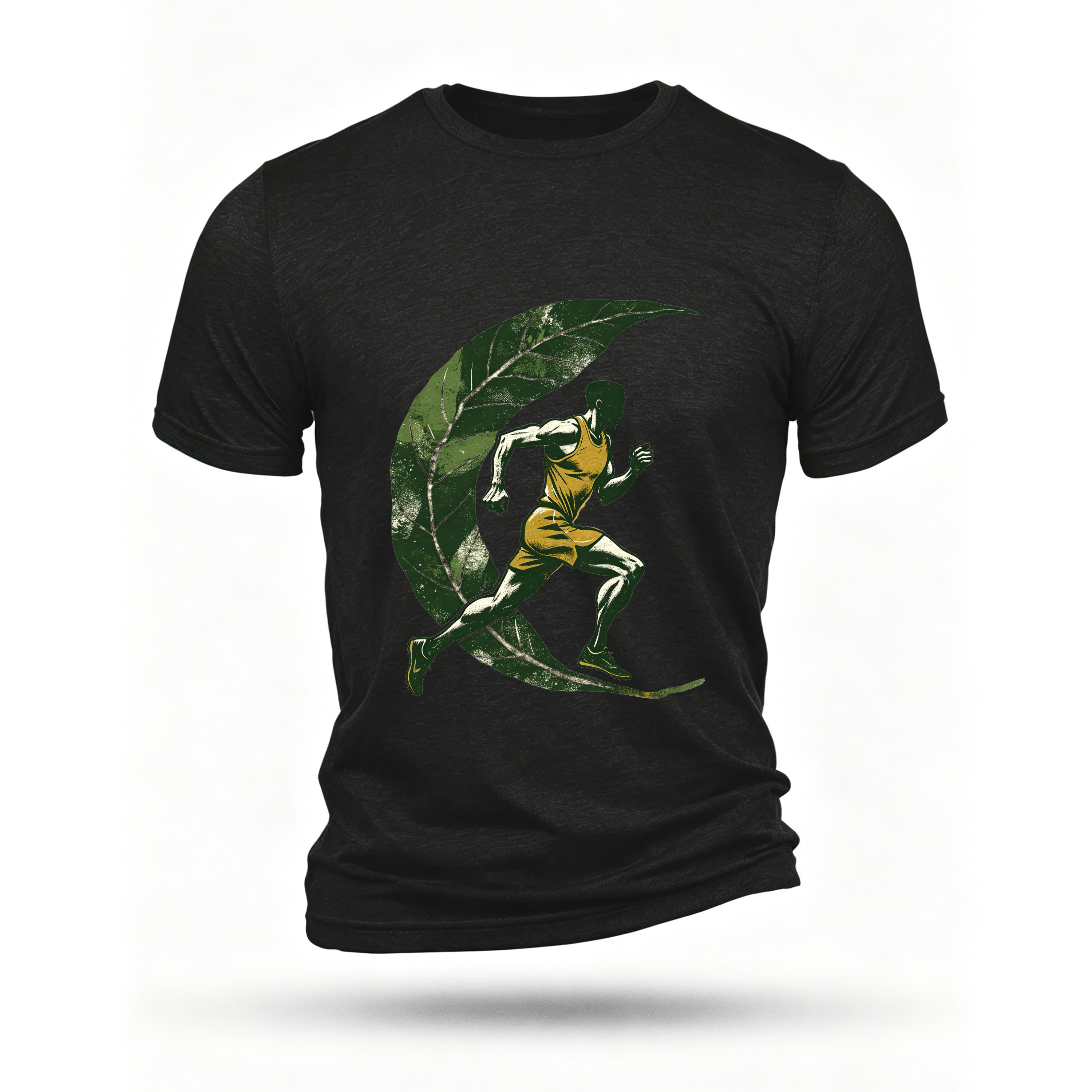 Black T-shirt, front print