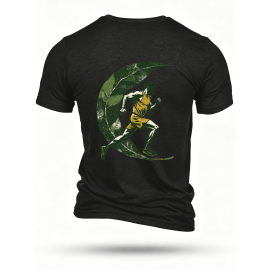 Black T-shirt, back print
