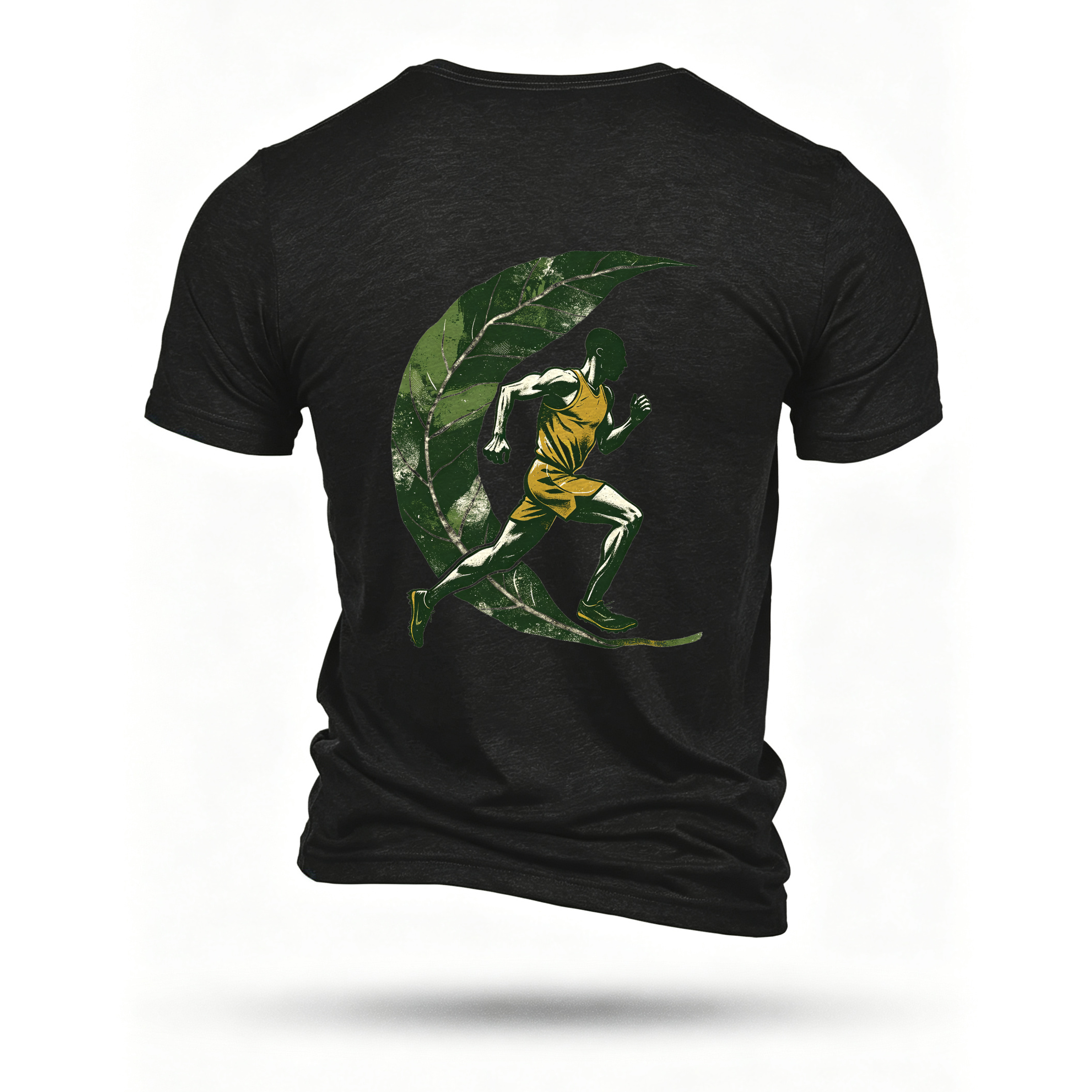 Black T-shirt, back print