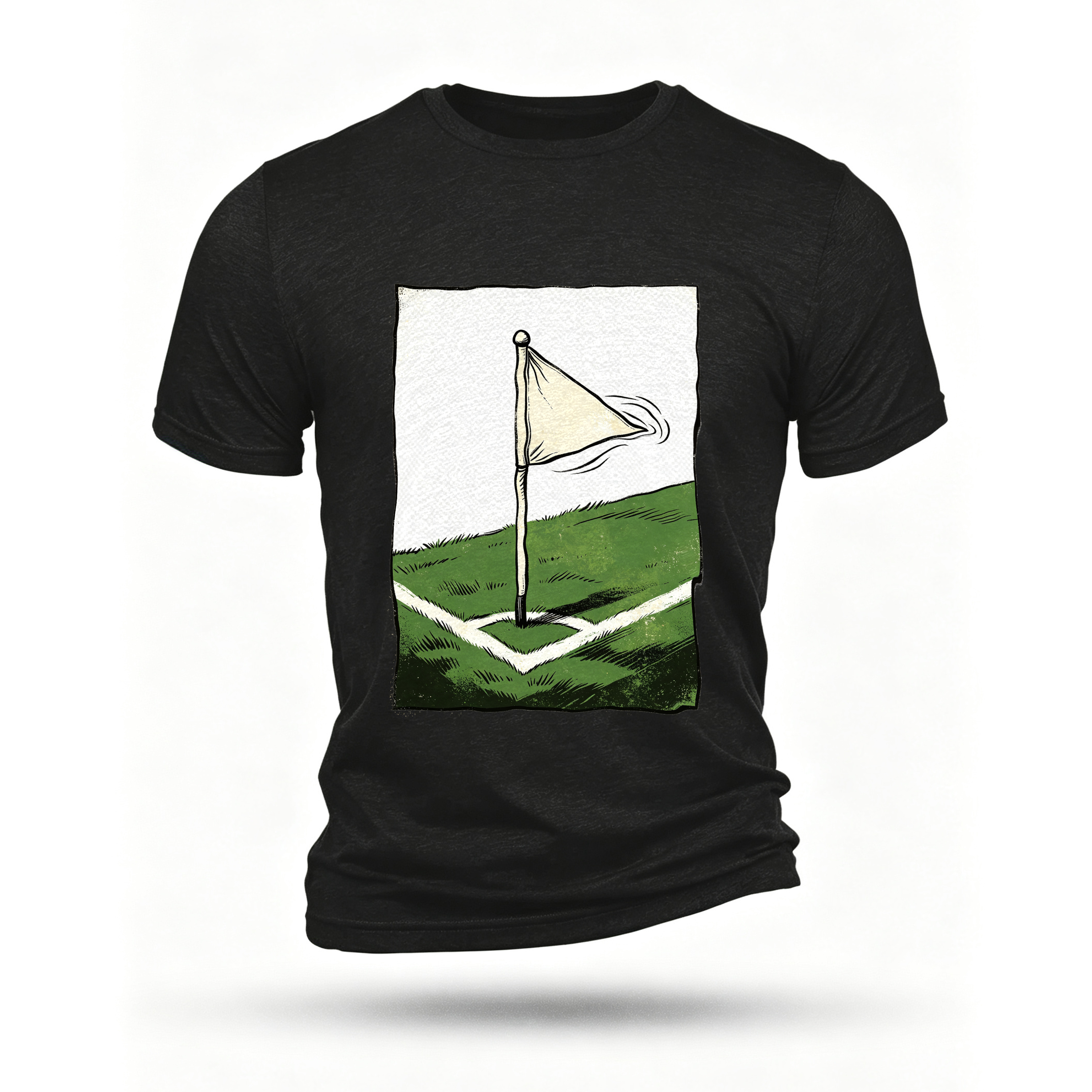 Black T-shirt, front print