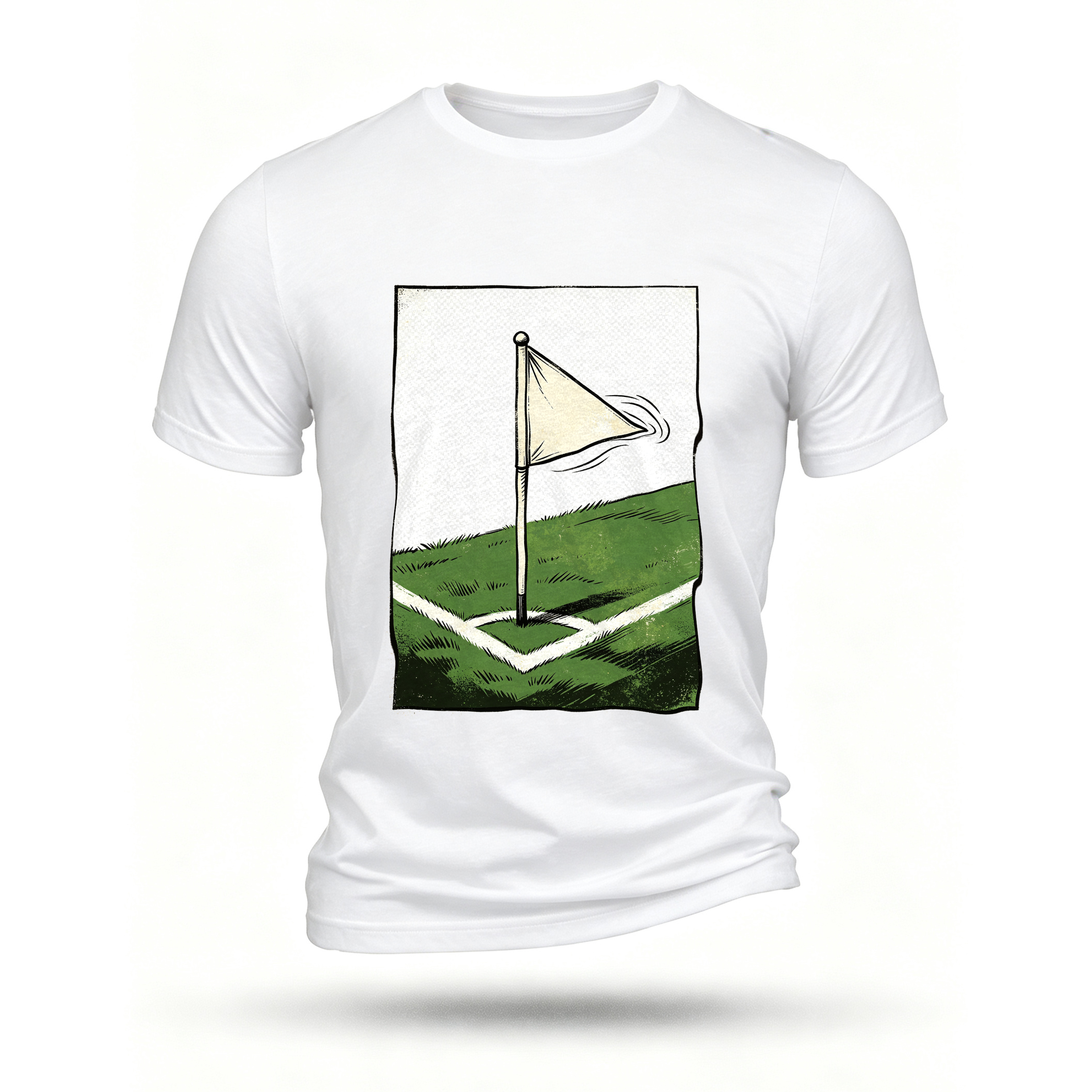 White T-shirt, front print