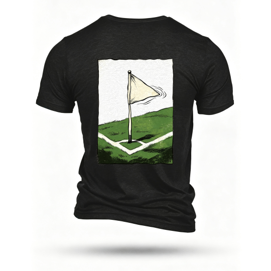 Black T-shirt, back print