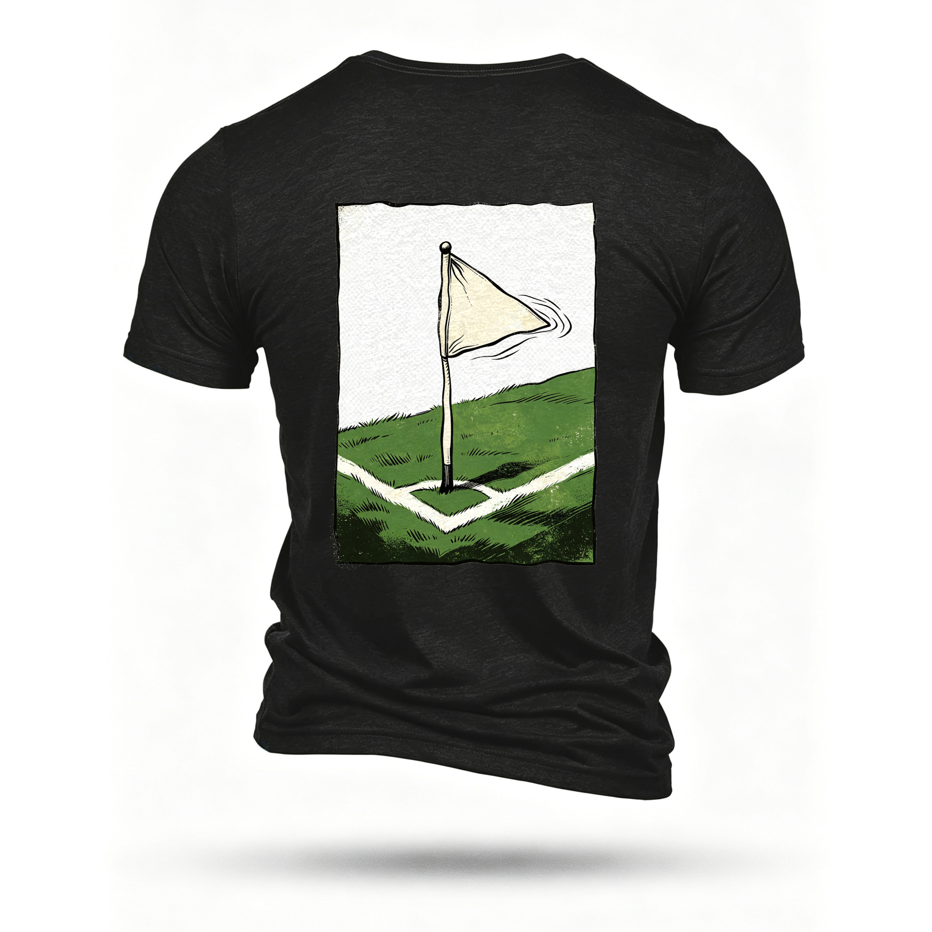 Black T-shirt, back print