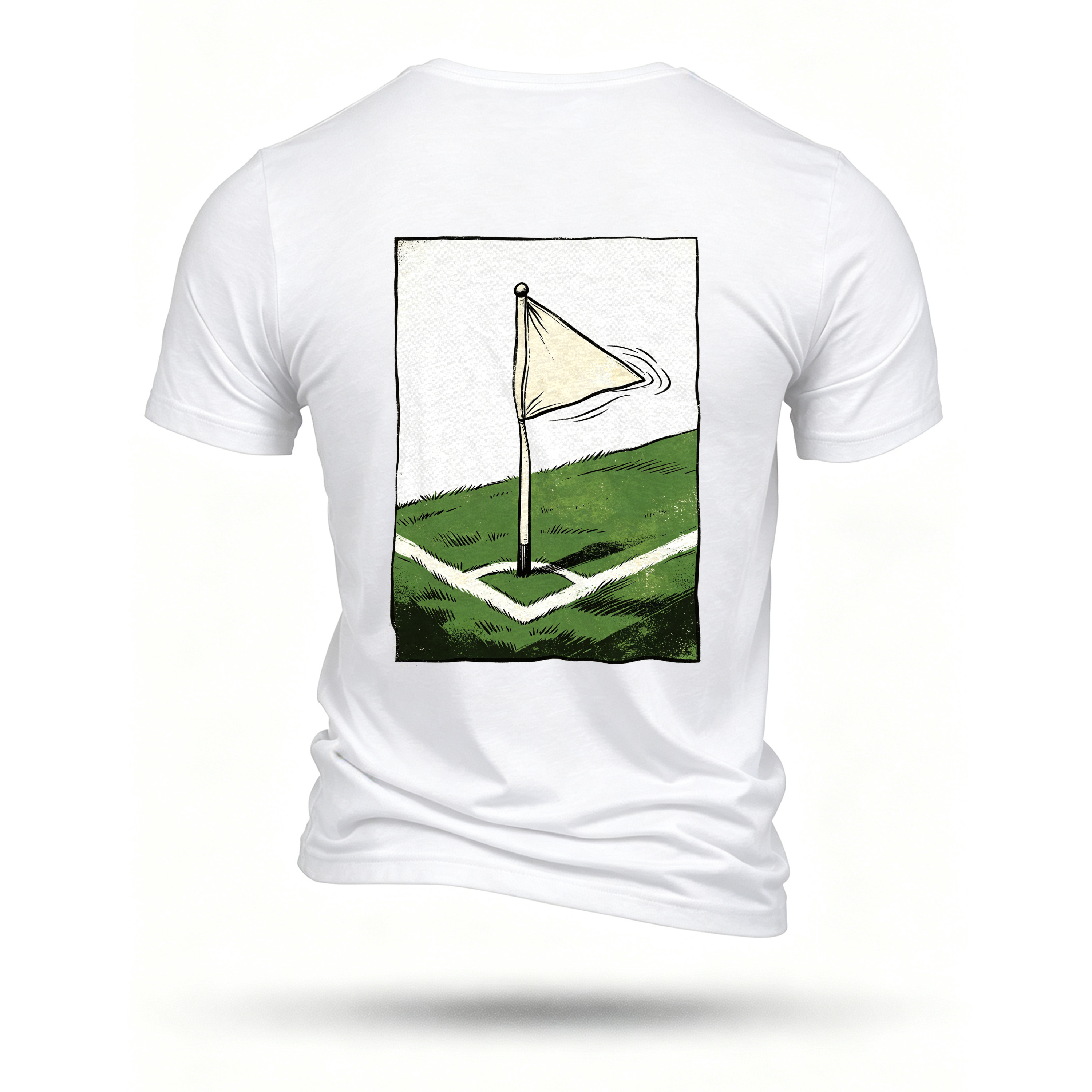 White T-shirt, back print