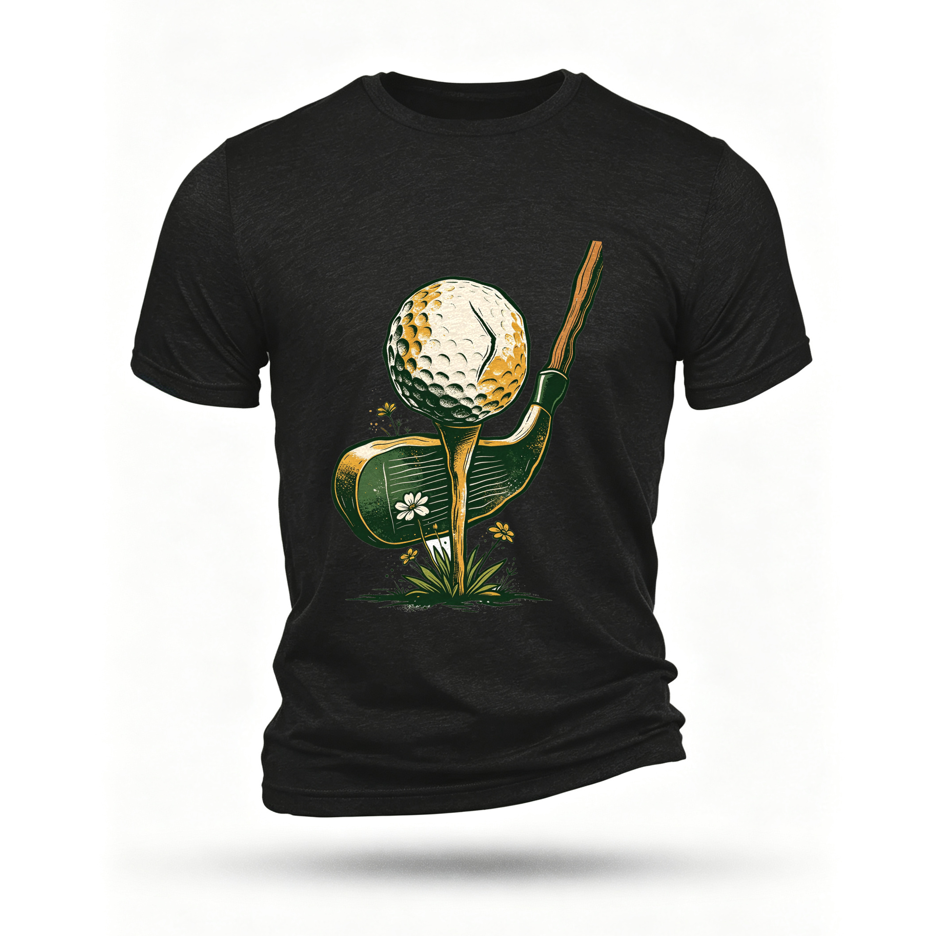 Black T-shirt, front print