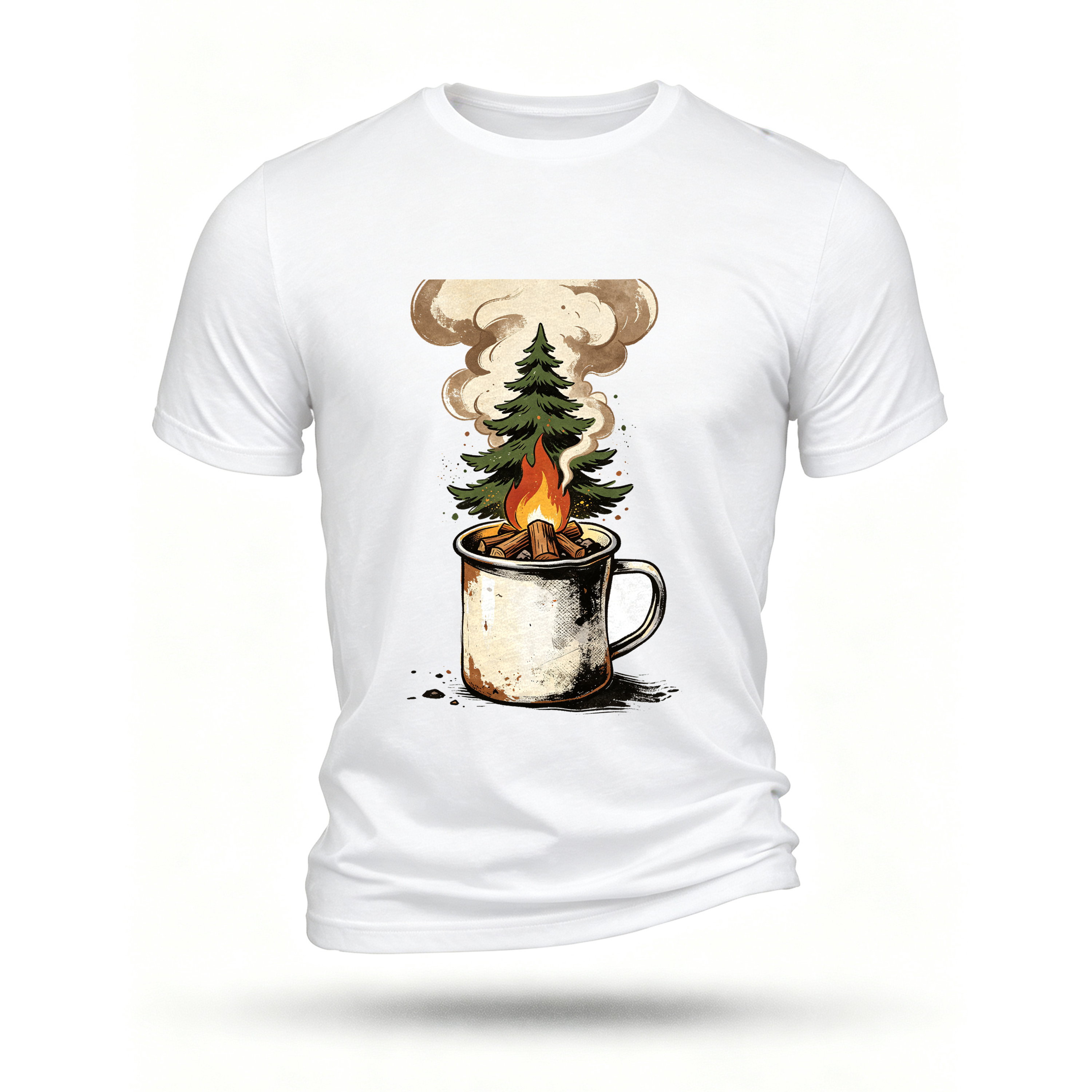 White T-shirt, front print