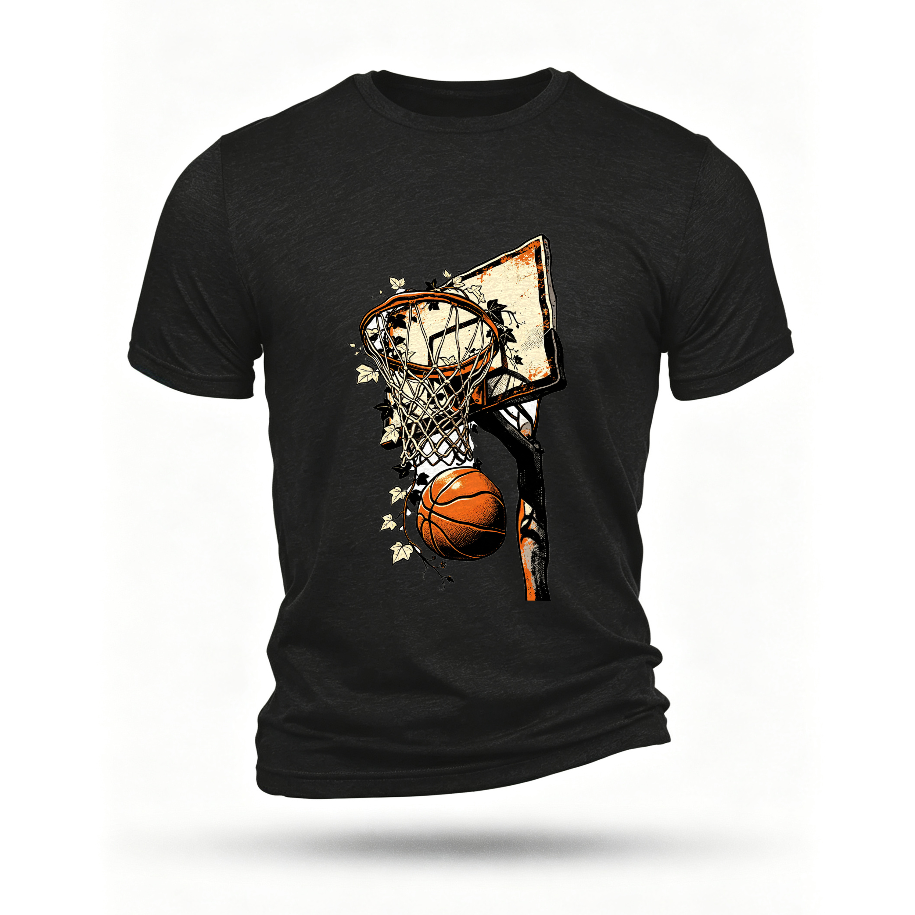 Black T-shirt, front print