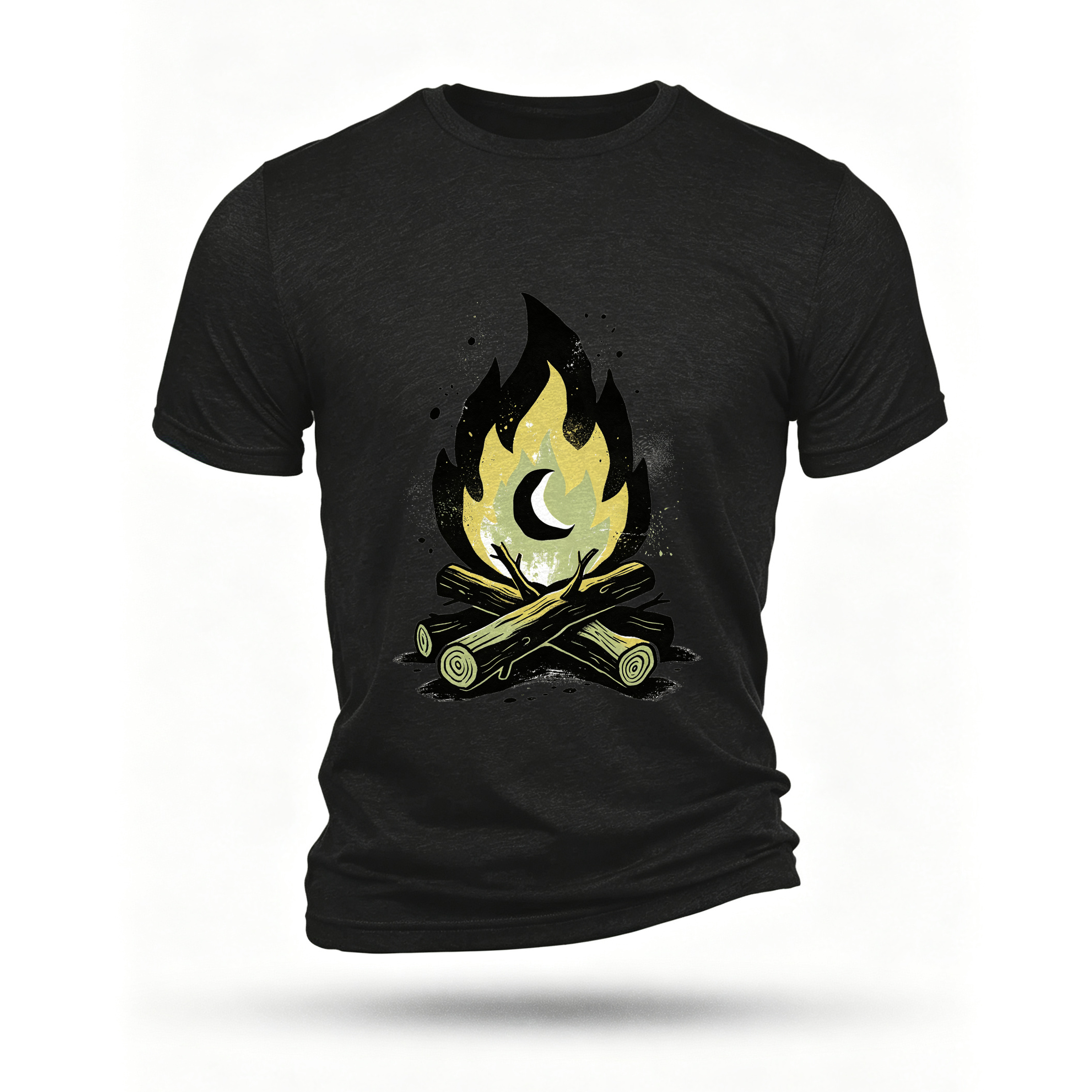 Black T-shirt, front print