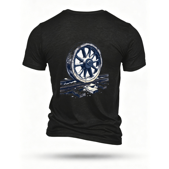 Black T-shirt, back print