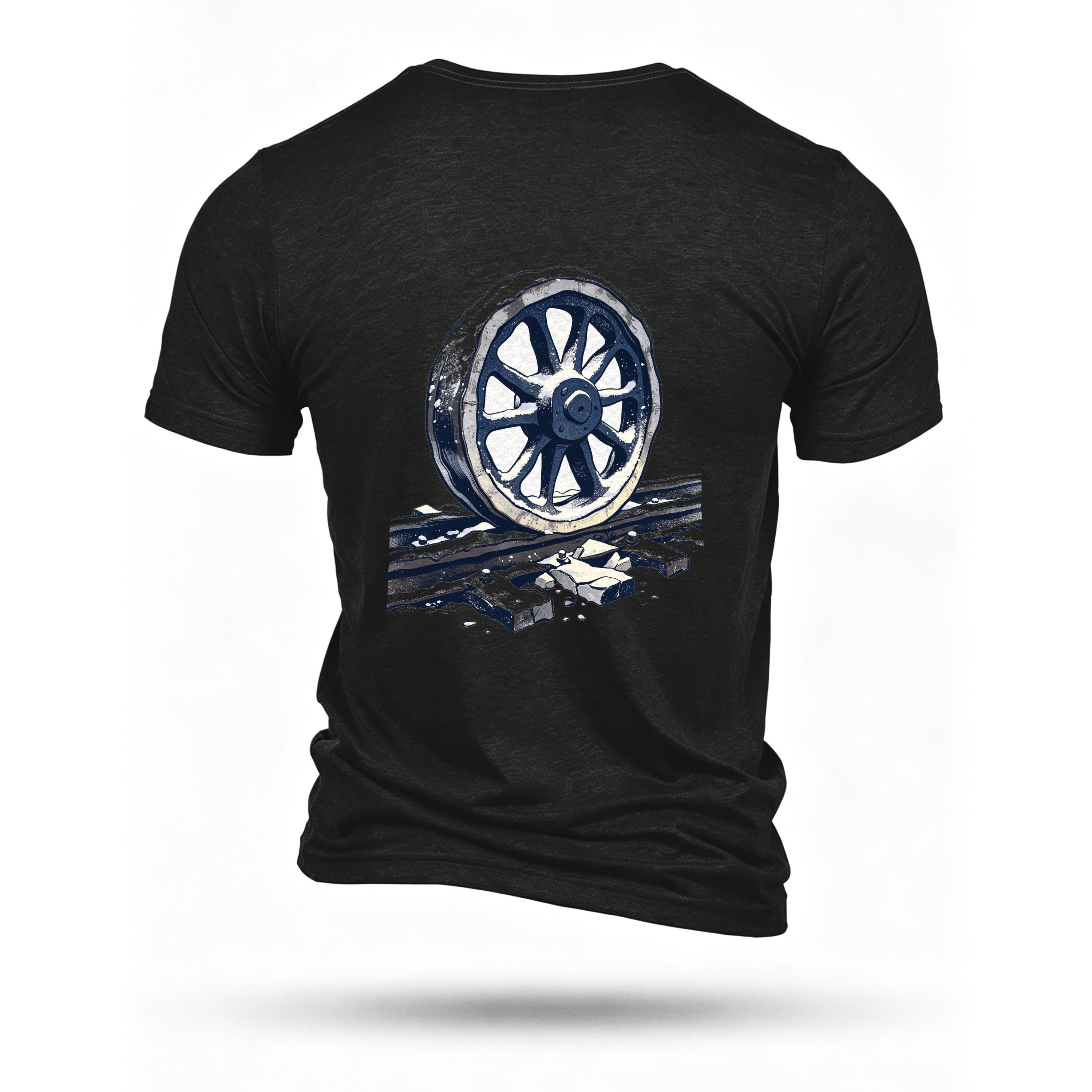 Black T-shirt, back print