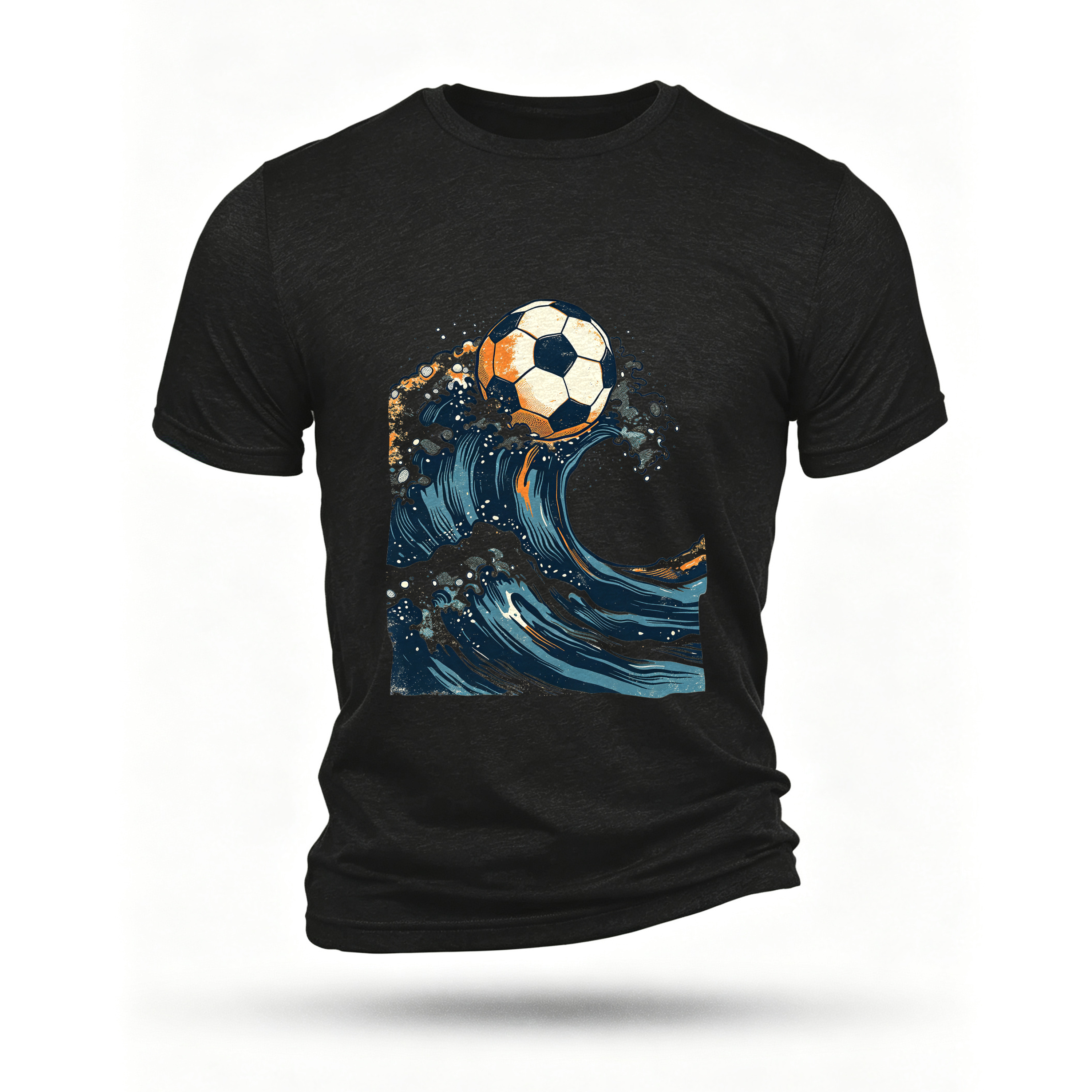 Black T-shirt, front print