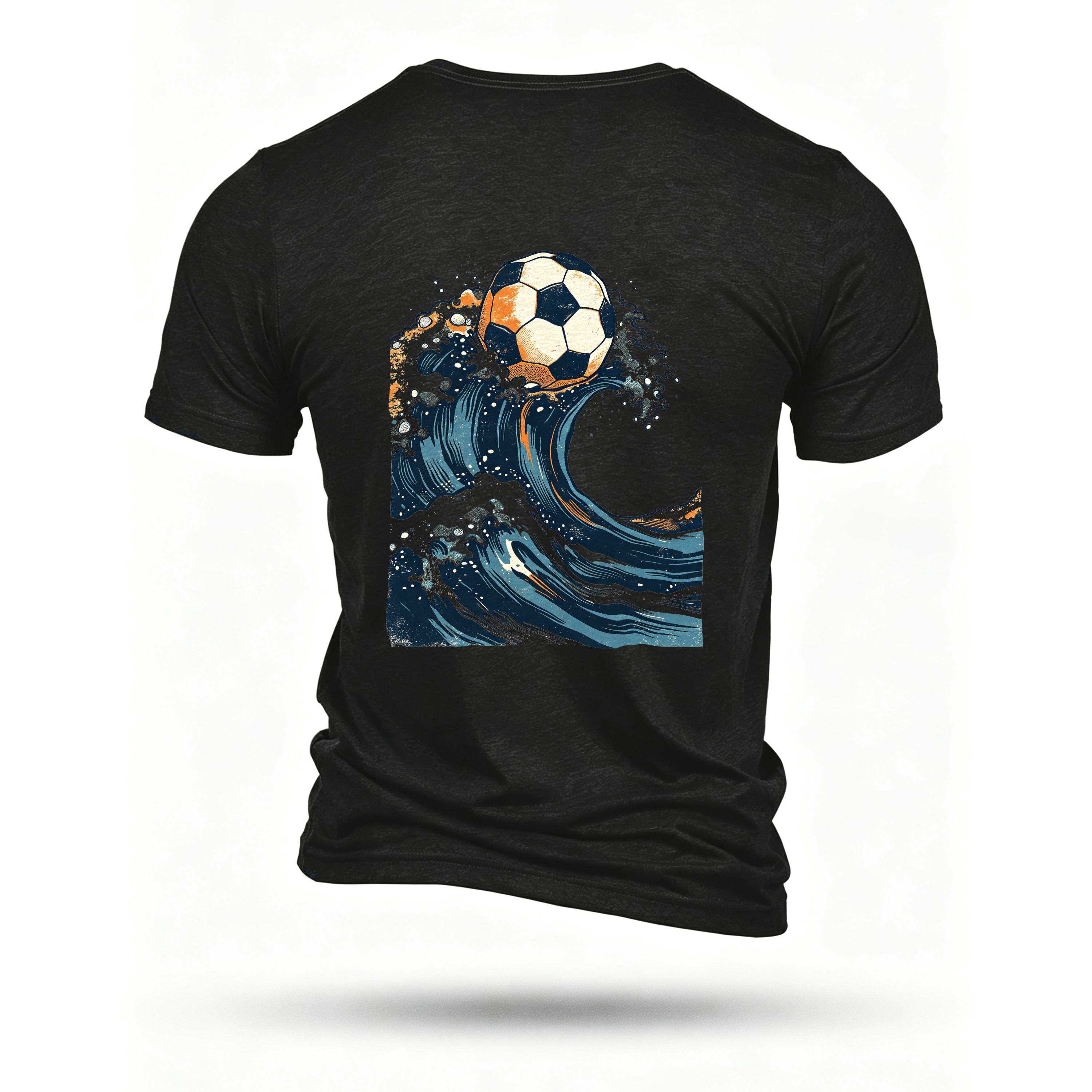 Black T-shirt, back print