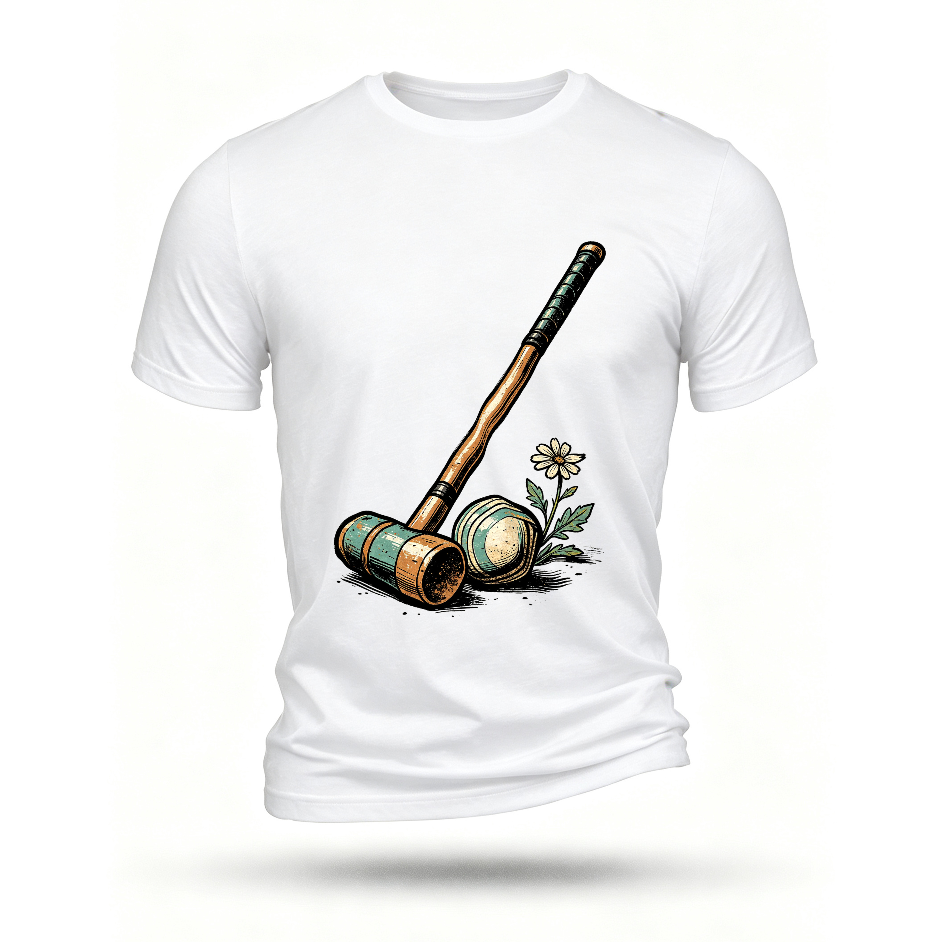 White T-shirt, front print