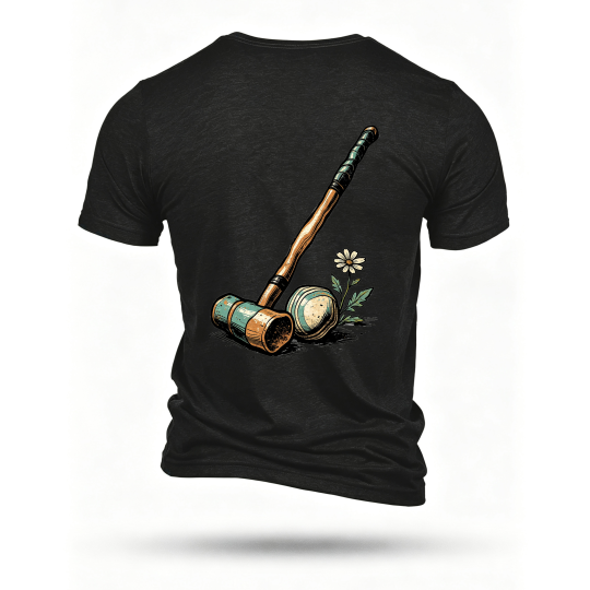 Black T-shirt, back print