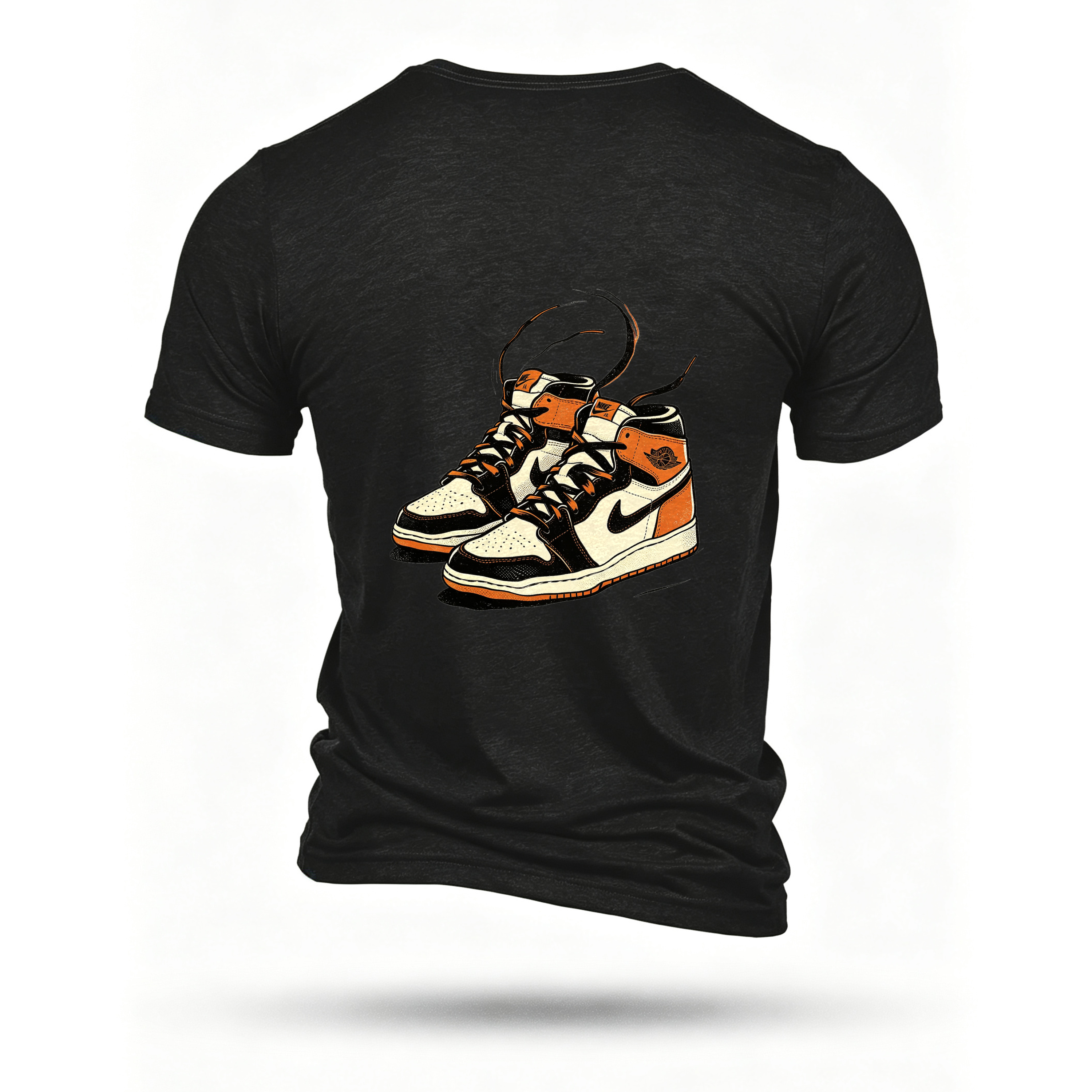 Black T-shirt, back print