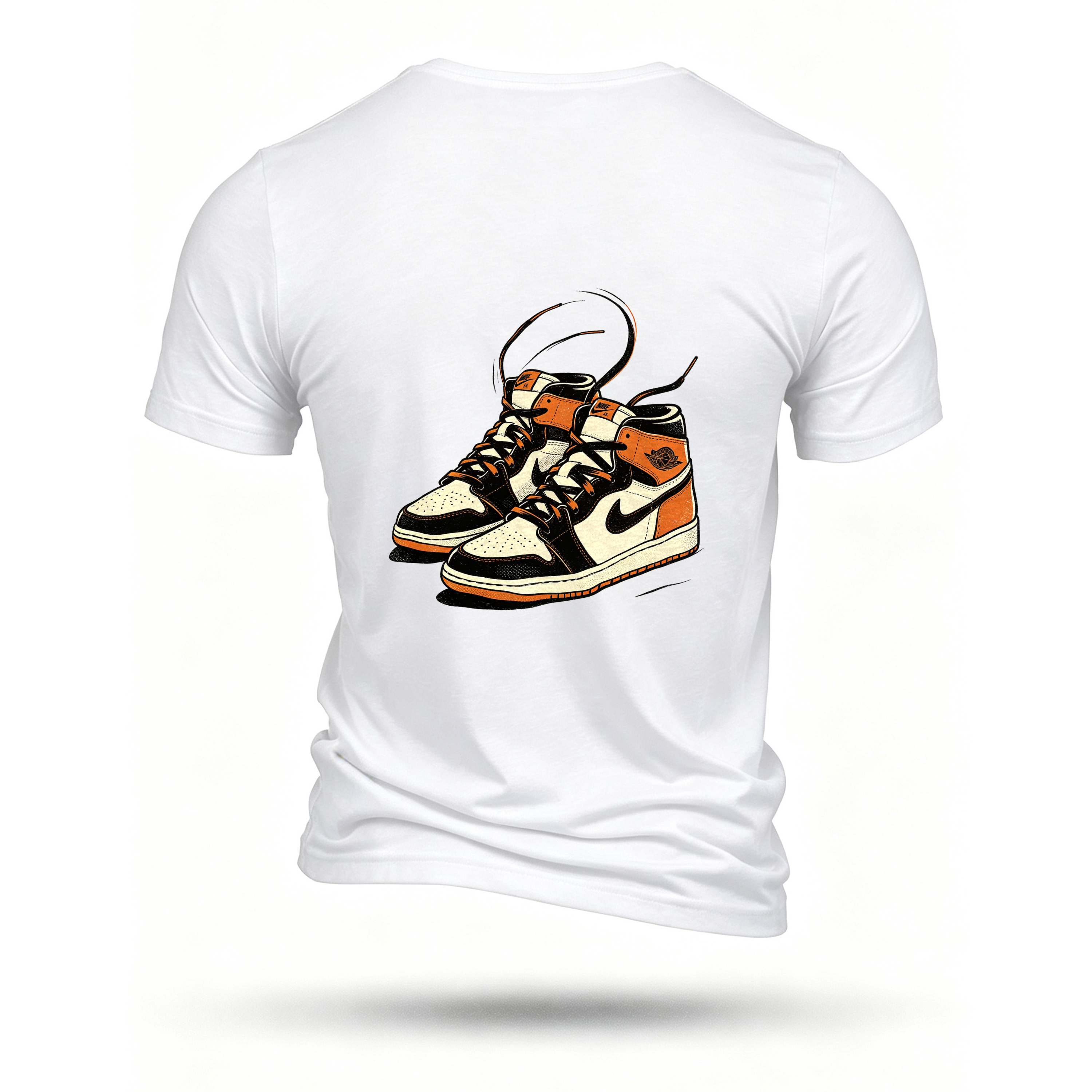 White T-shirt, back print