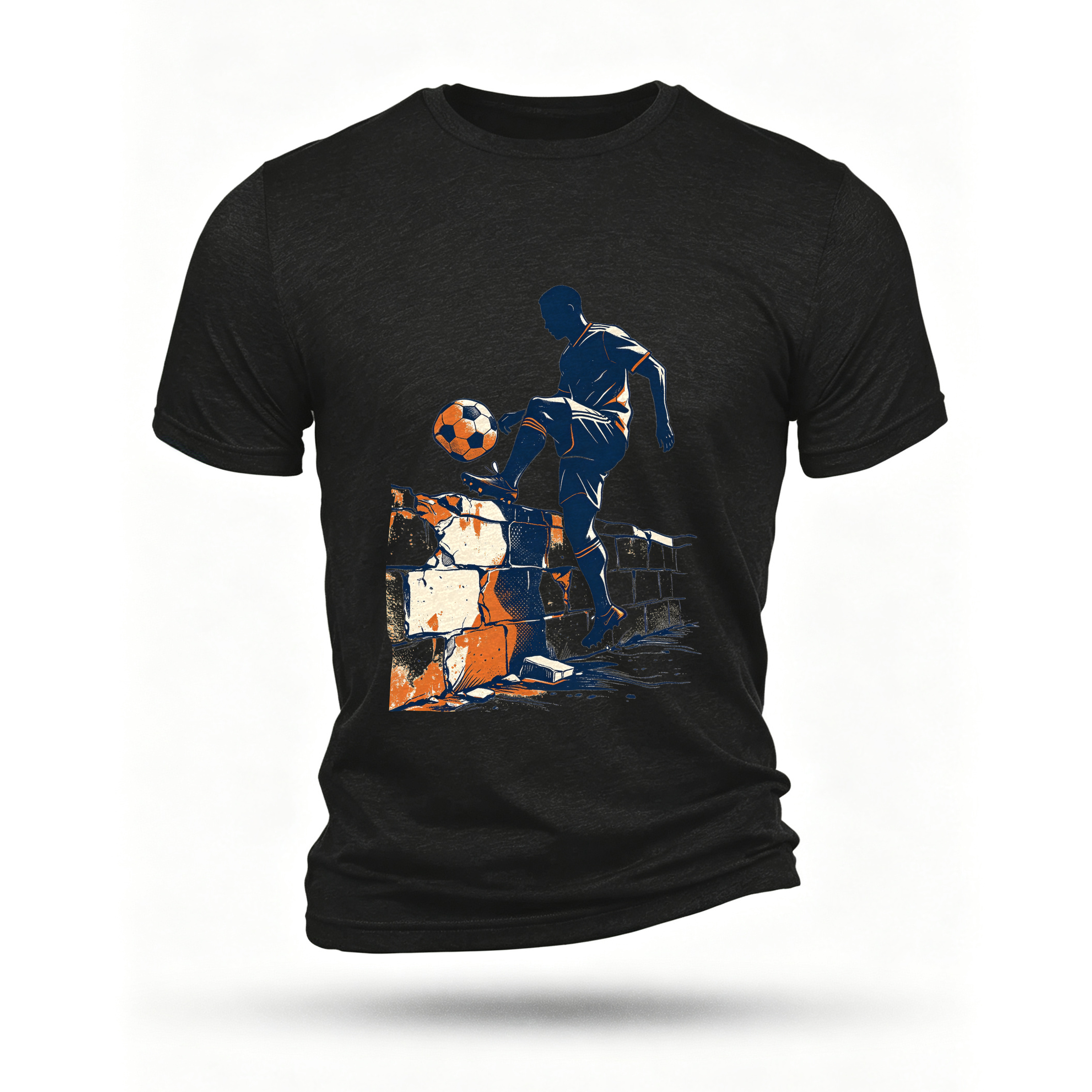 Black T-shirt, front print
