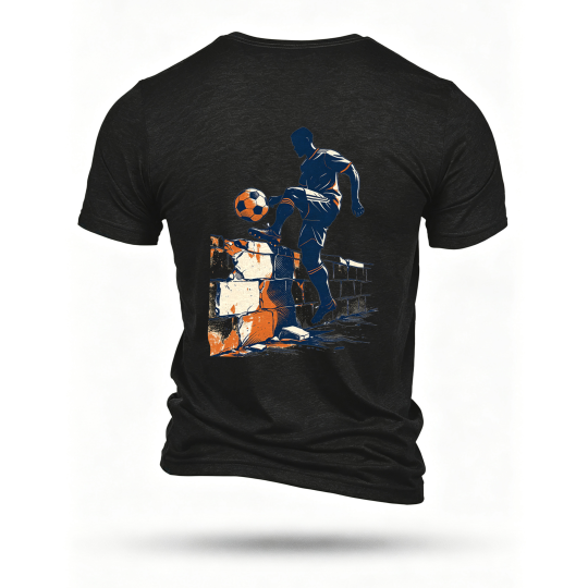 Black T-shirt, back print