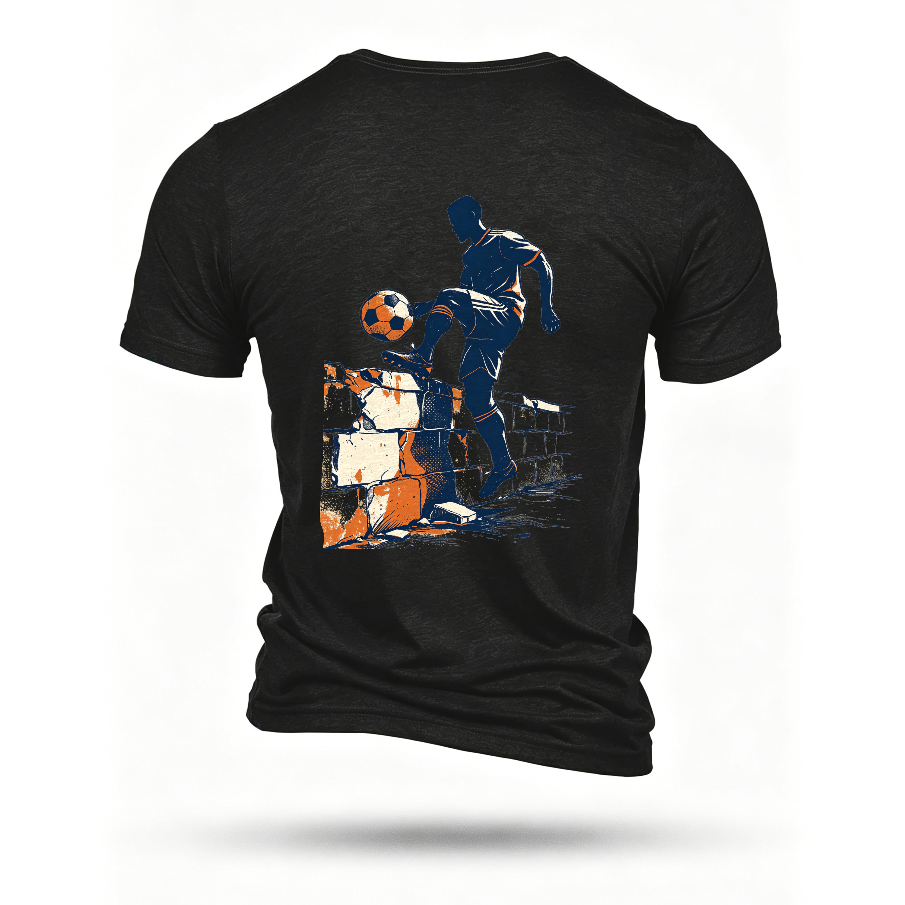 Black T-shirt, back print