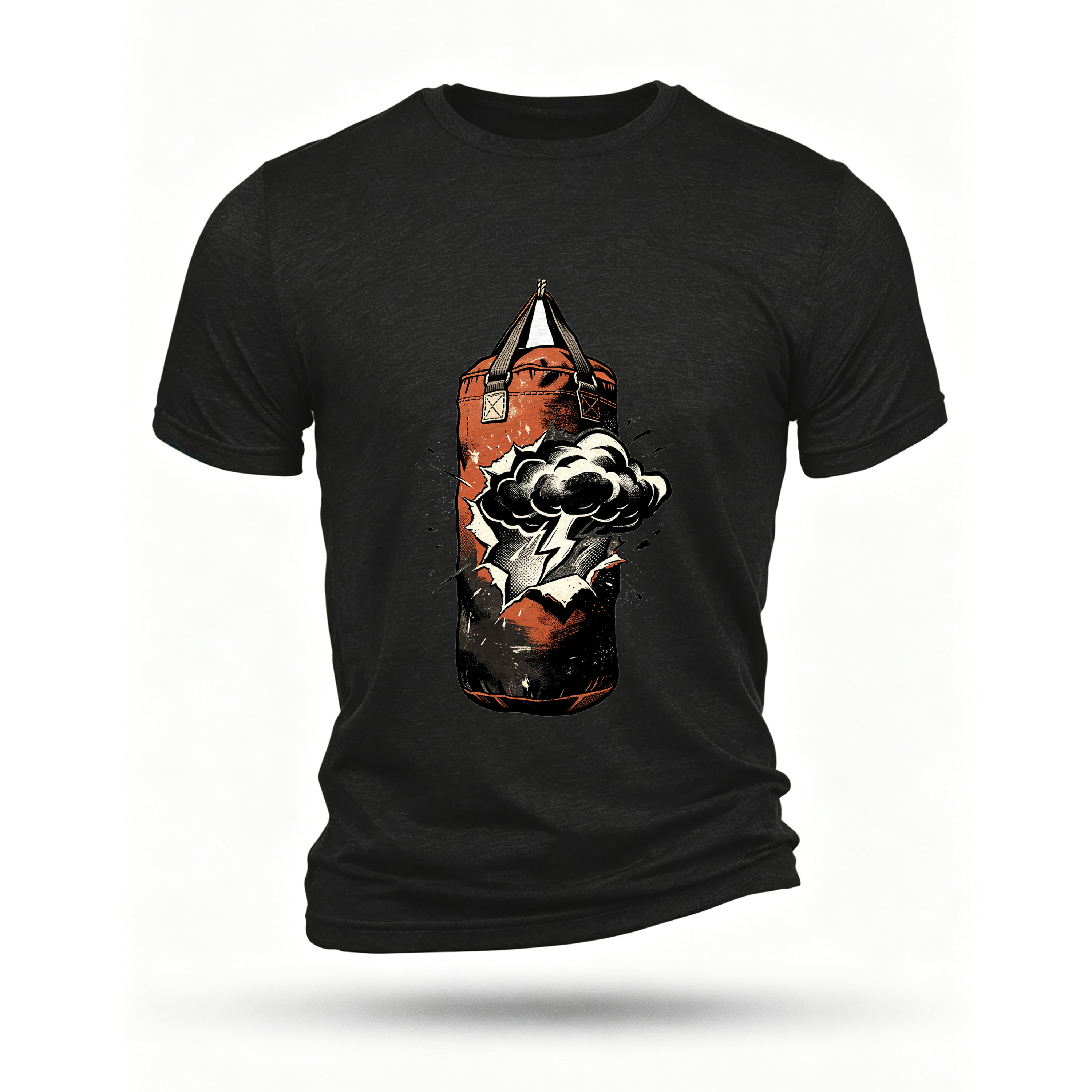 Black T-shirt, front print