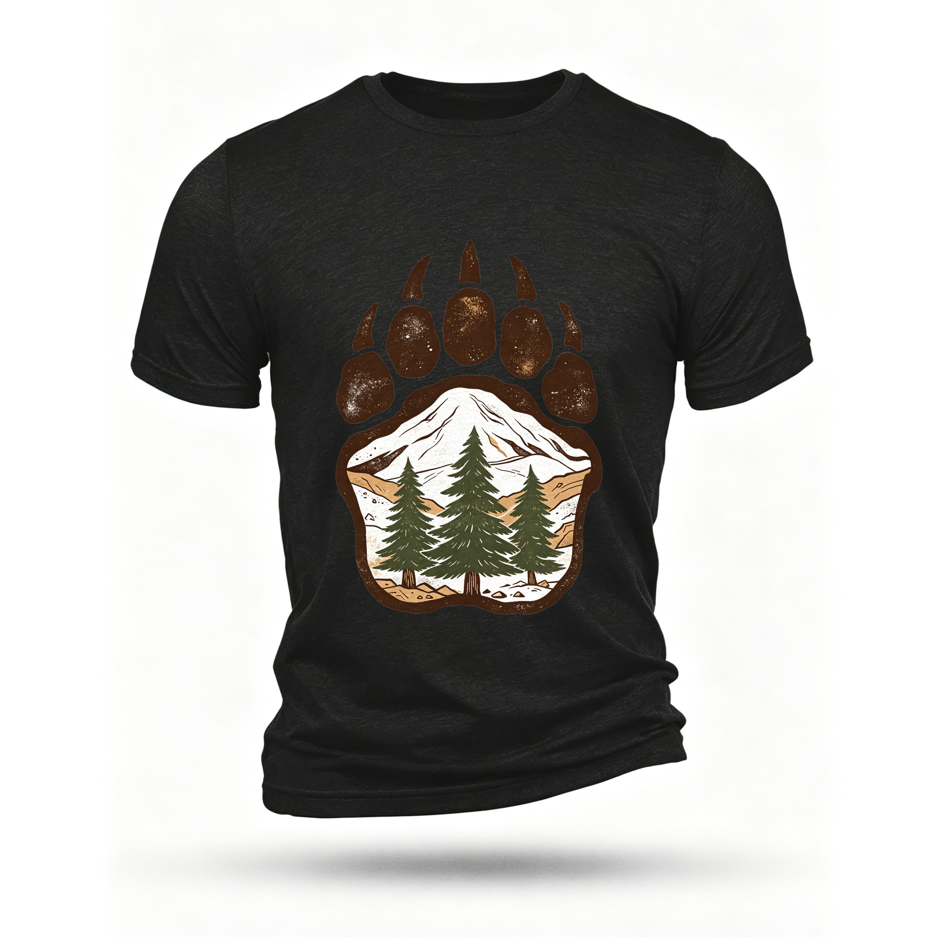 Black T-shirt, front print