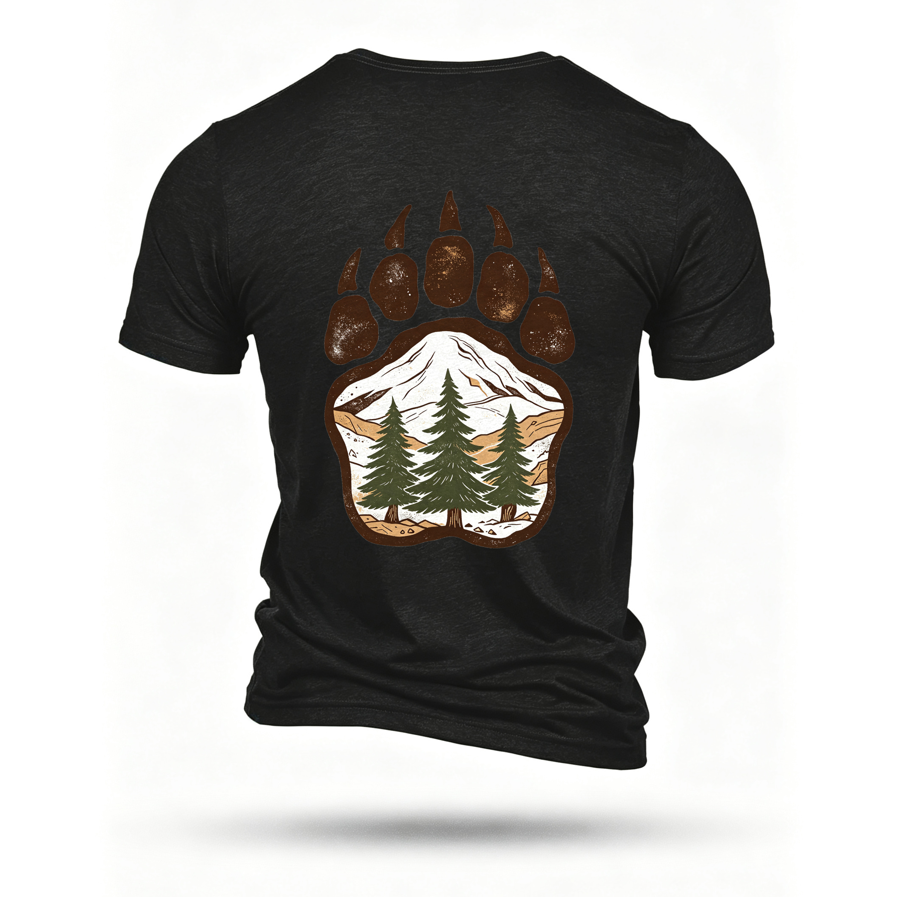 Black T-shirt, back print