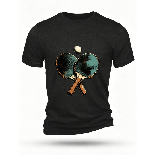 Black T-shirt, front print