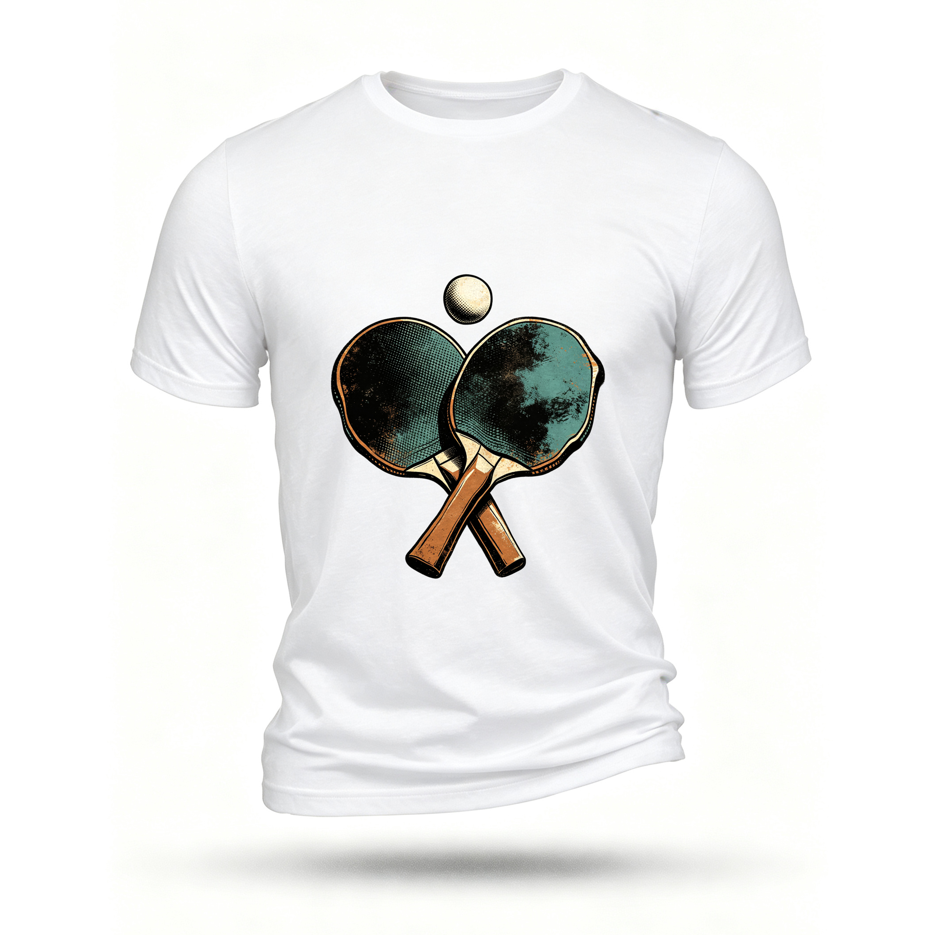 White T-shirt, front print