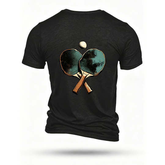 Black T-shirt, back print