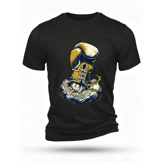 Black T-shirt, front print