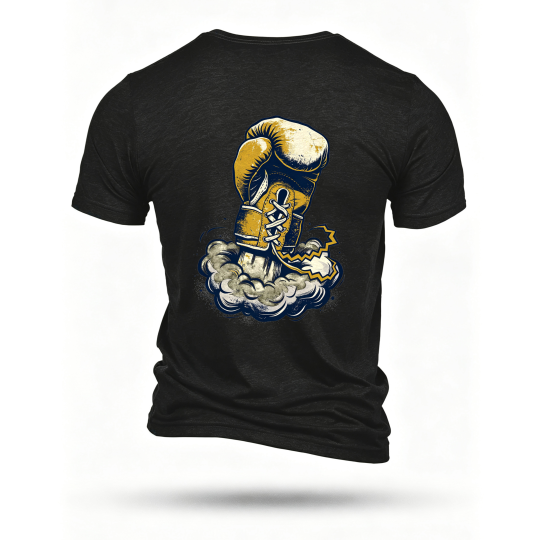 Black T-shirt, back print